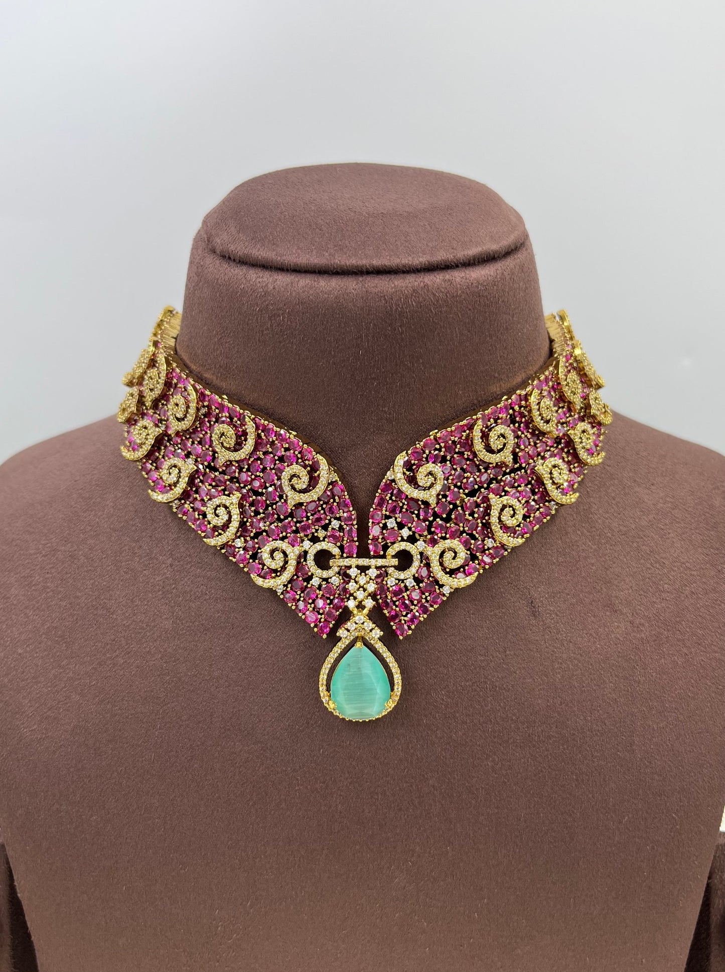 Tara Premium Moissanite Victorian Necklace