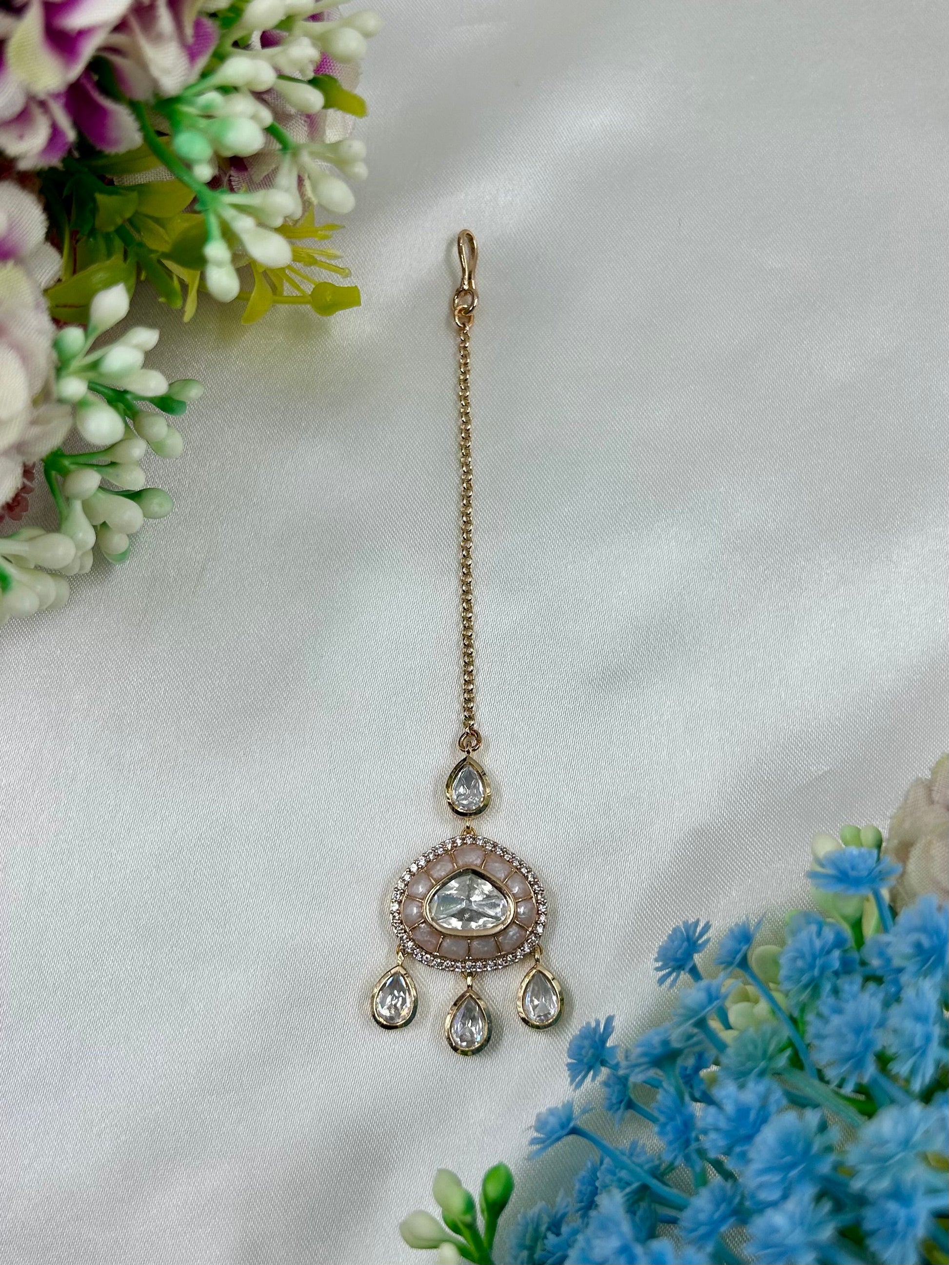 Manisha Maang Tikka full product photo on plain background