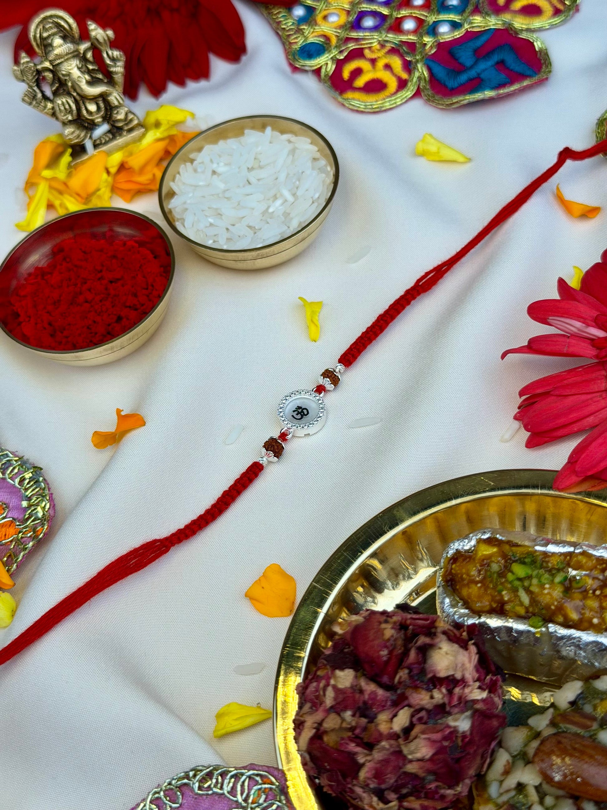 Om Rakhi close-up view