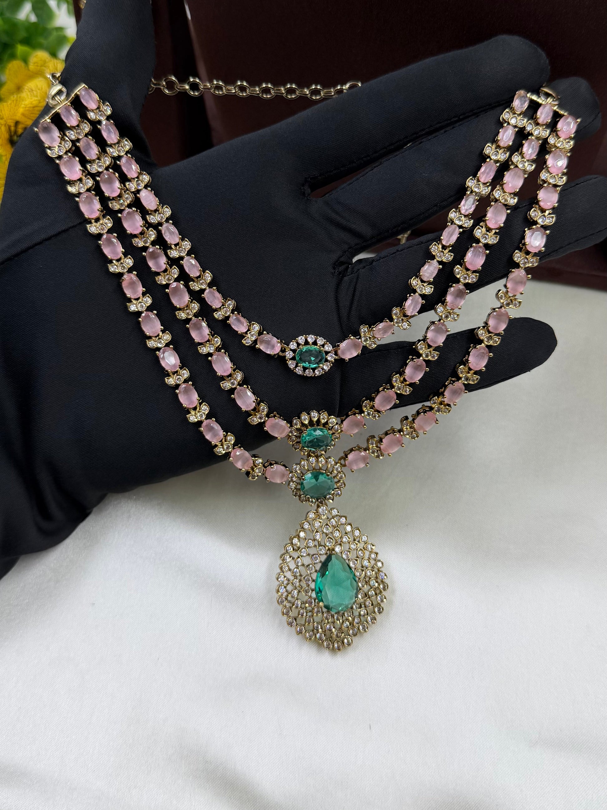 Roshni Necklace Set worn styled with traditional outfit