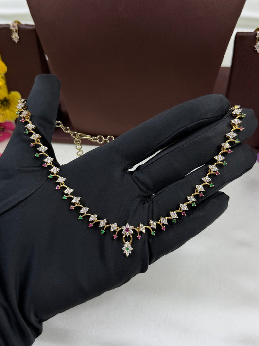 Multi Necklace Set detail shot showing Victorian work