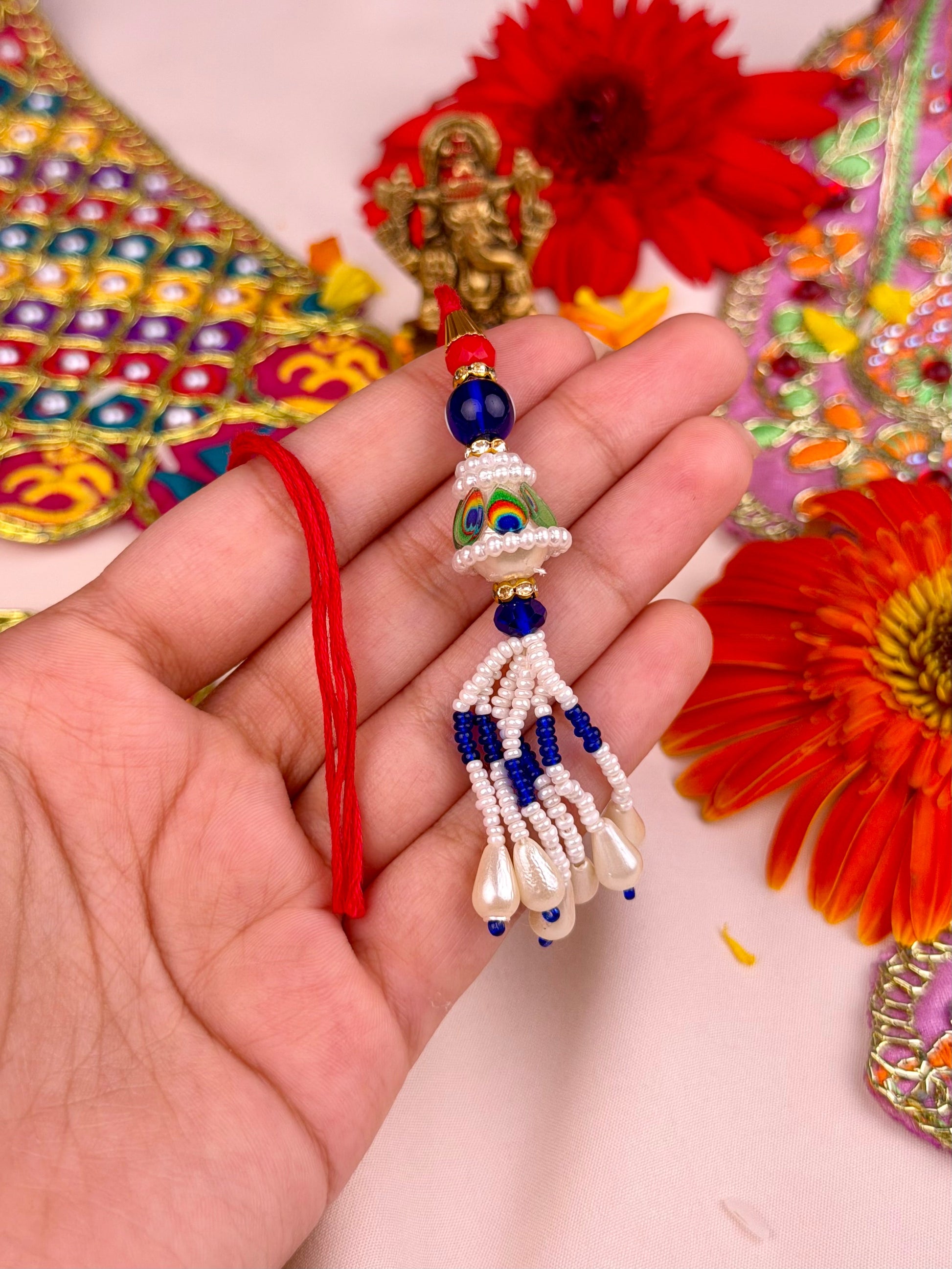 Mor Rakhi worn styled with traditional outfit