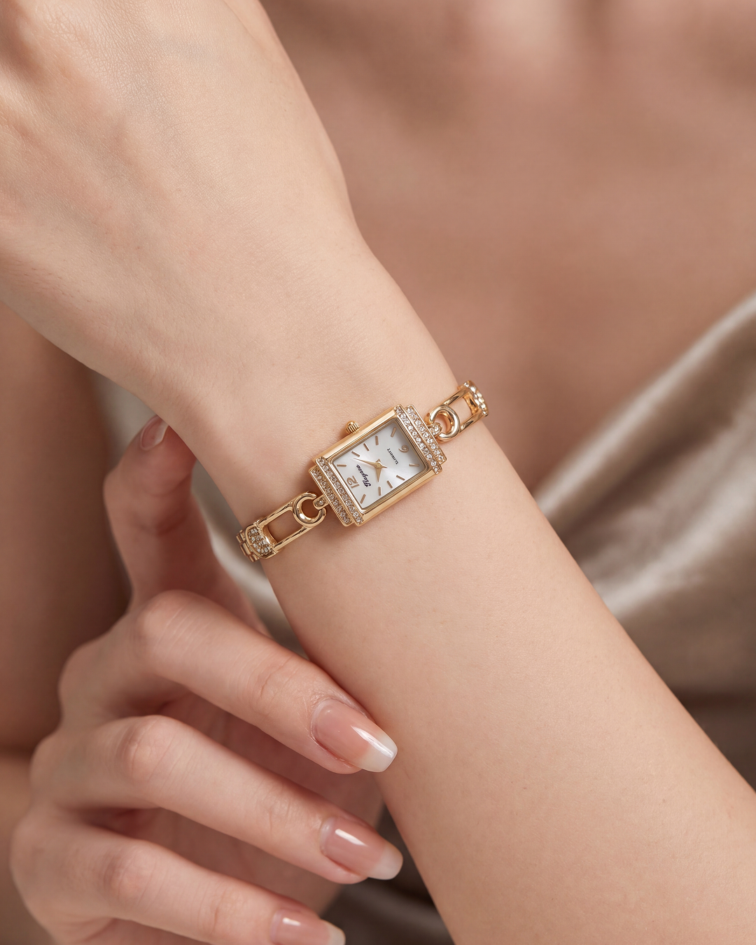 Nidhi Gold Stainless Steel Watch (Adjustable)