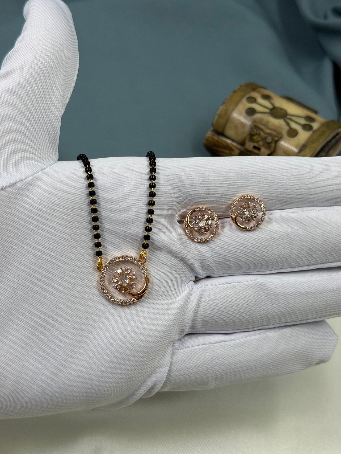 Ritu Rose Gold Mangalsutra With Tops