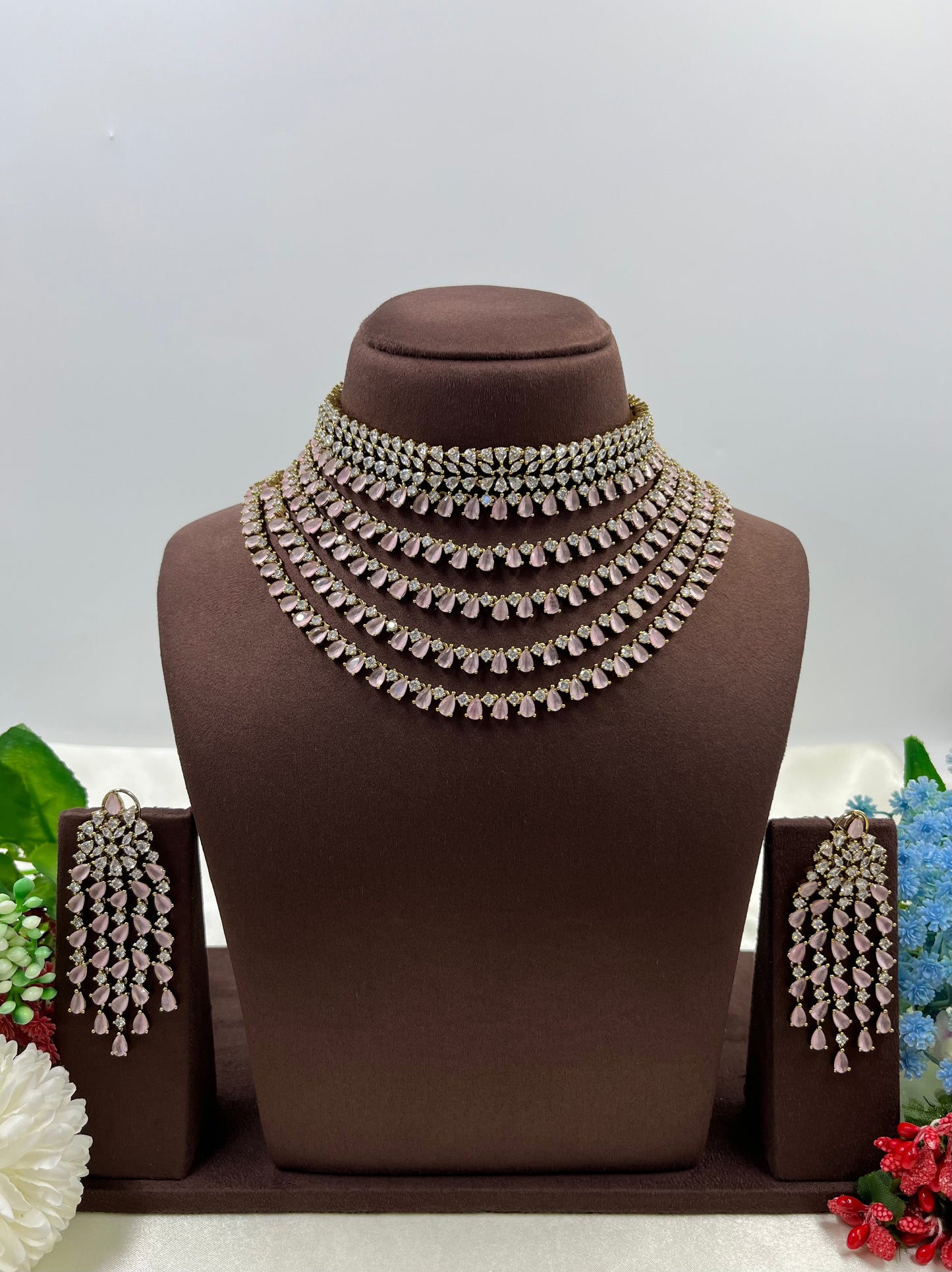 Suhani Victorian American Dimond Premium Necklace