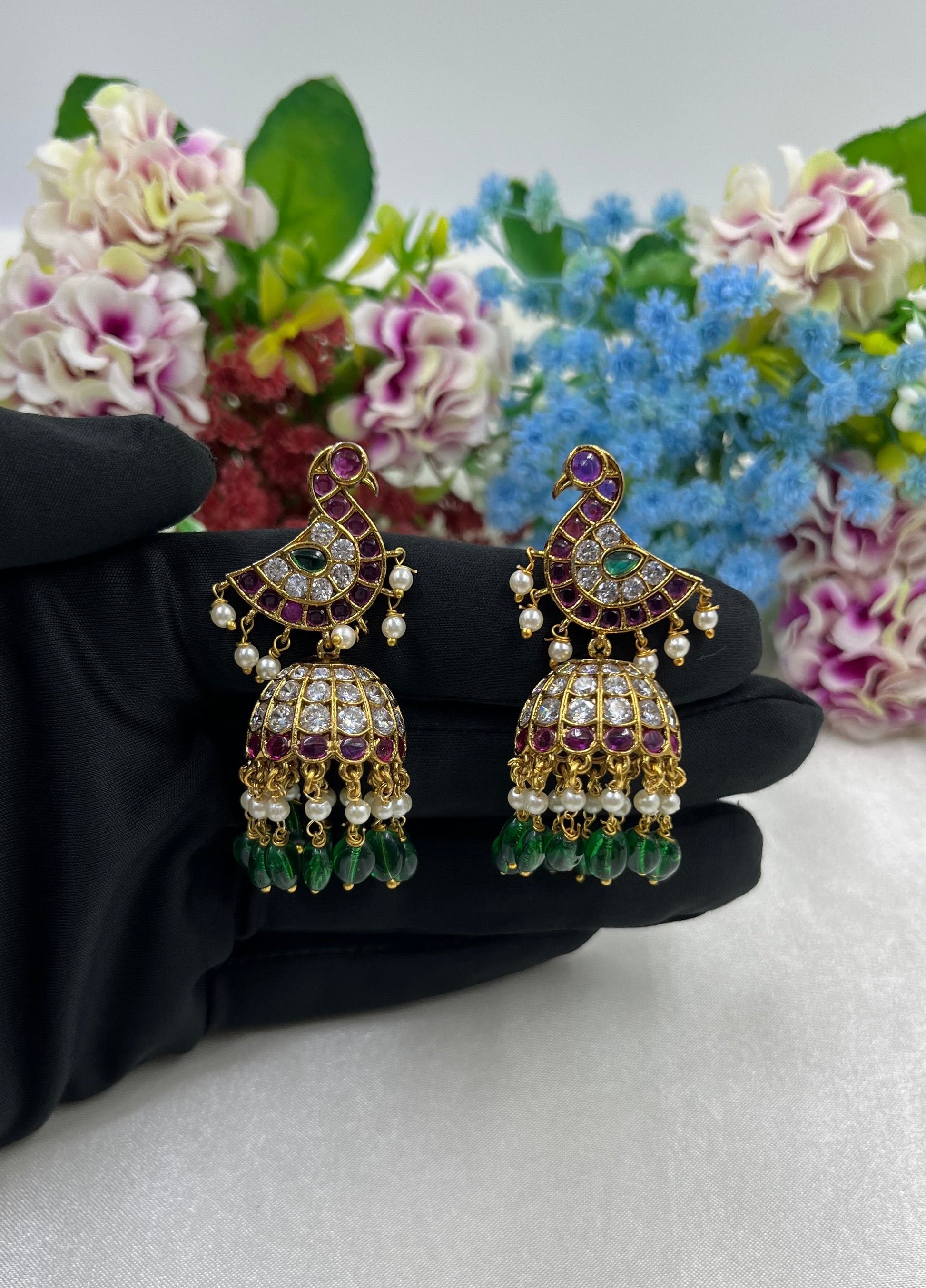 Rachi Victorian Earrings close-up view
