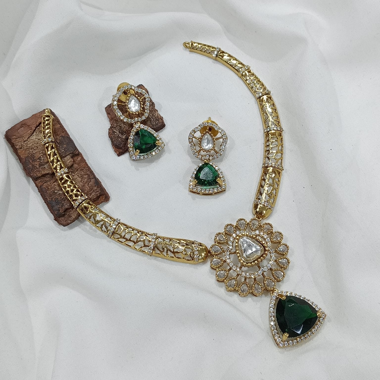 Jewellery worn styled with traditional outfit