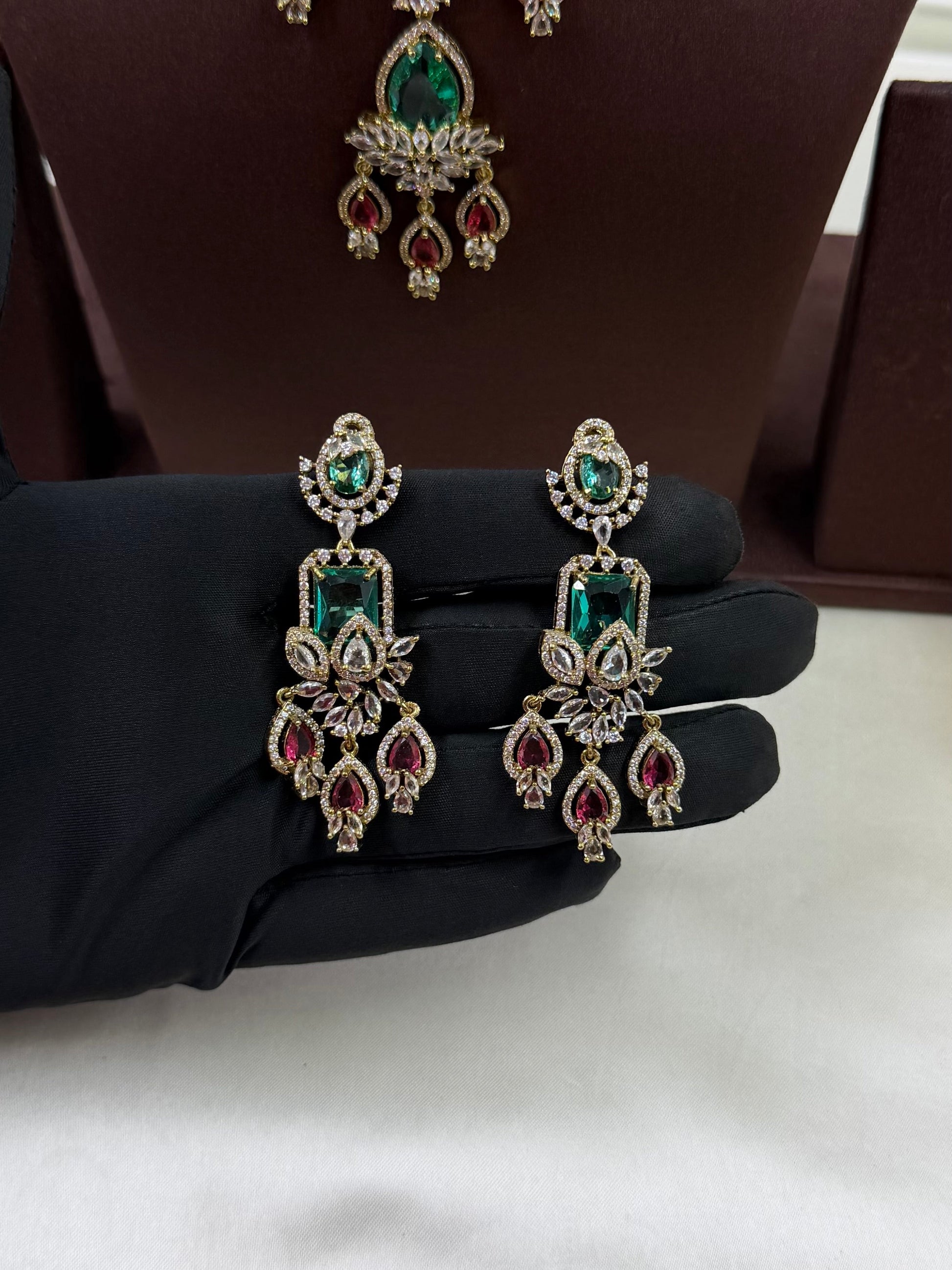 Megha Necklace Set full product photo on plain background