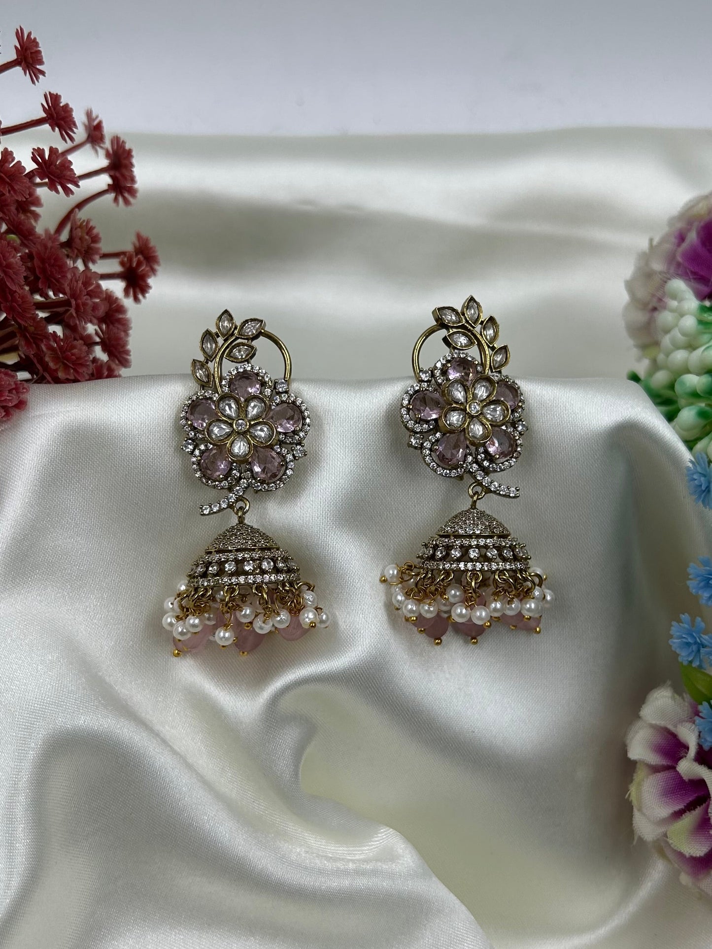 Sapna Victorian Flower Design Jhumka