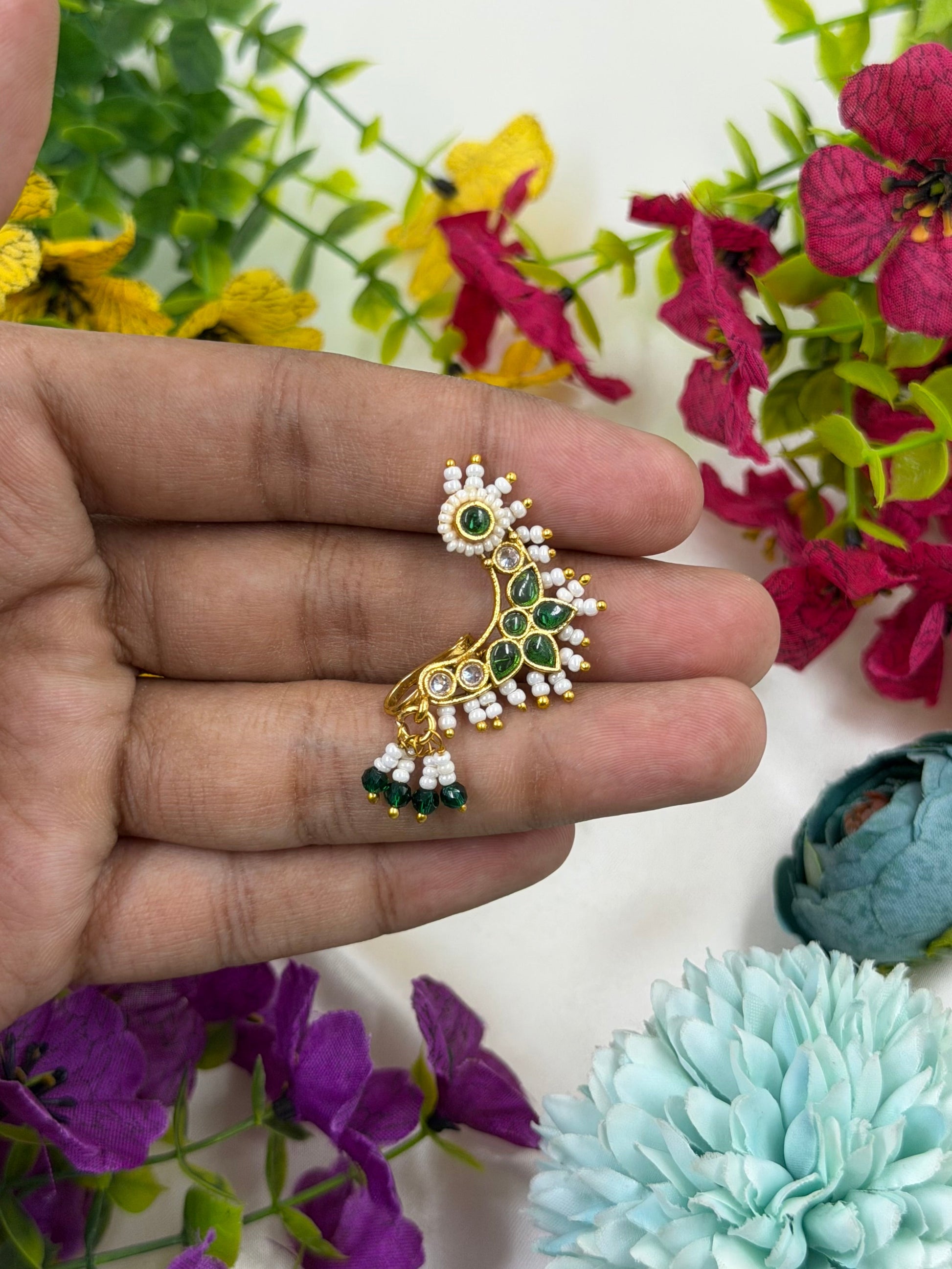 Tripti Nose Ring worn styled with traditional outfit