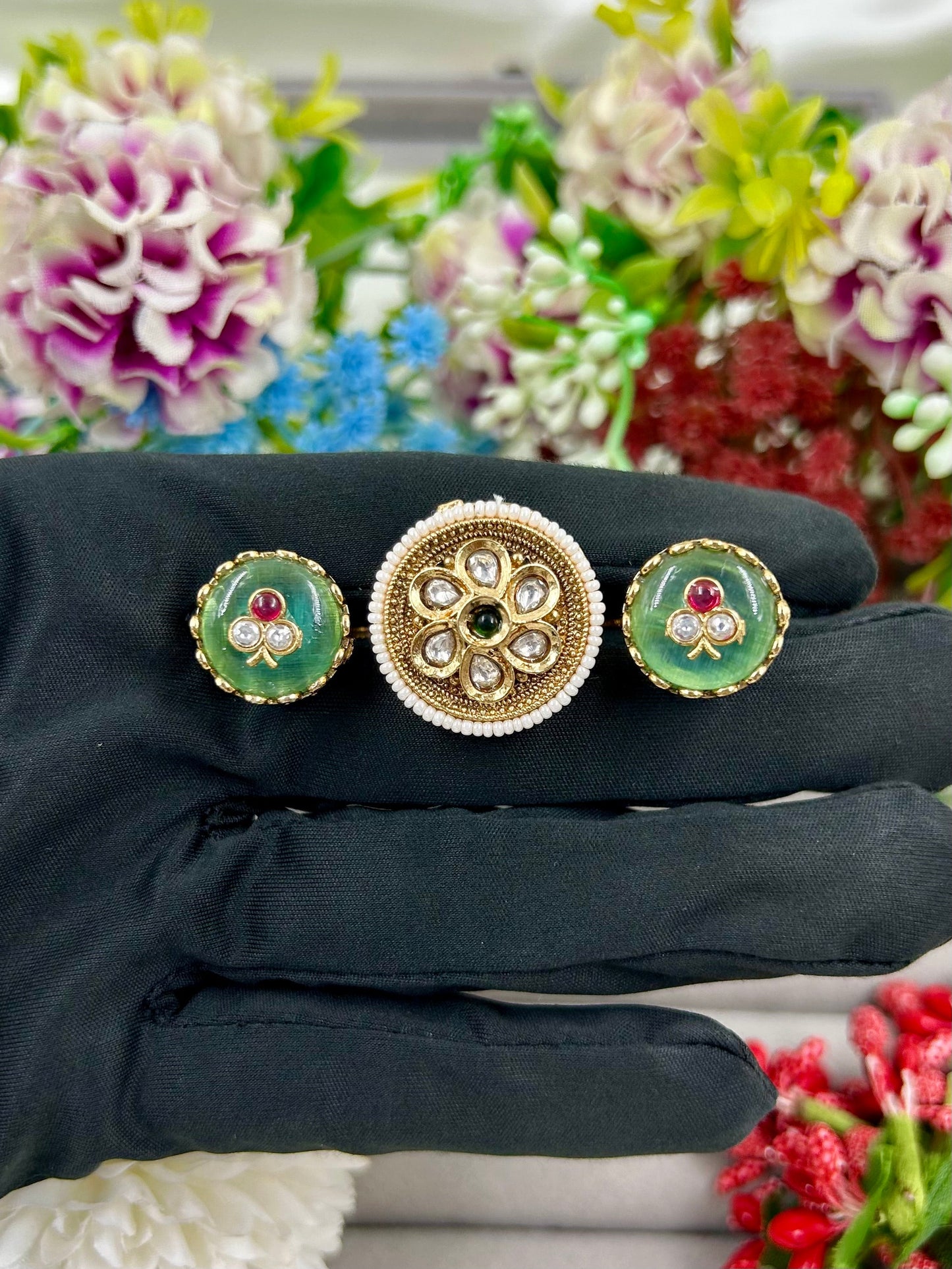Mayuri Heritage Two Finger Ring