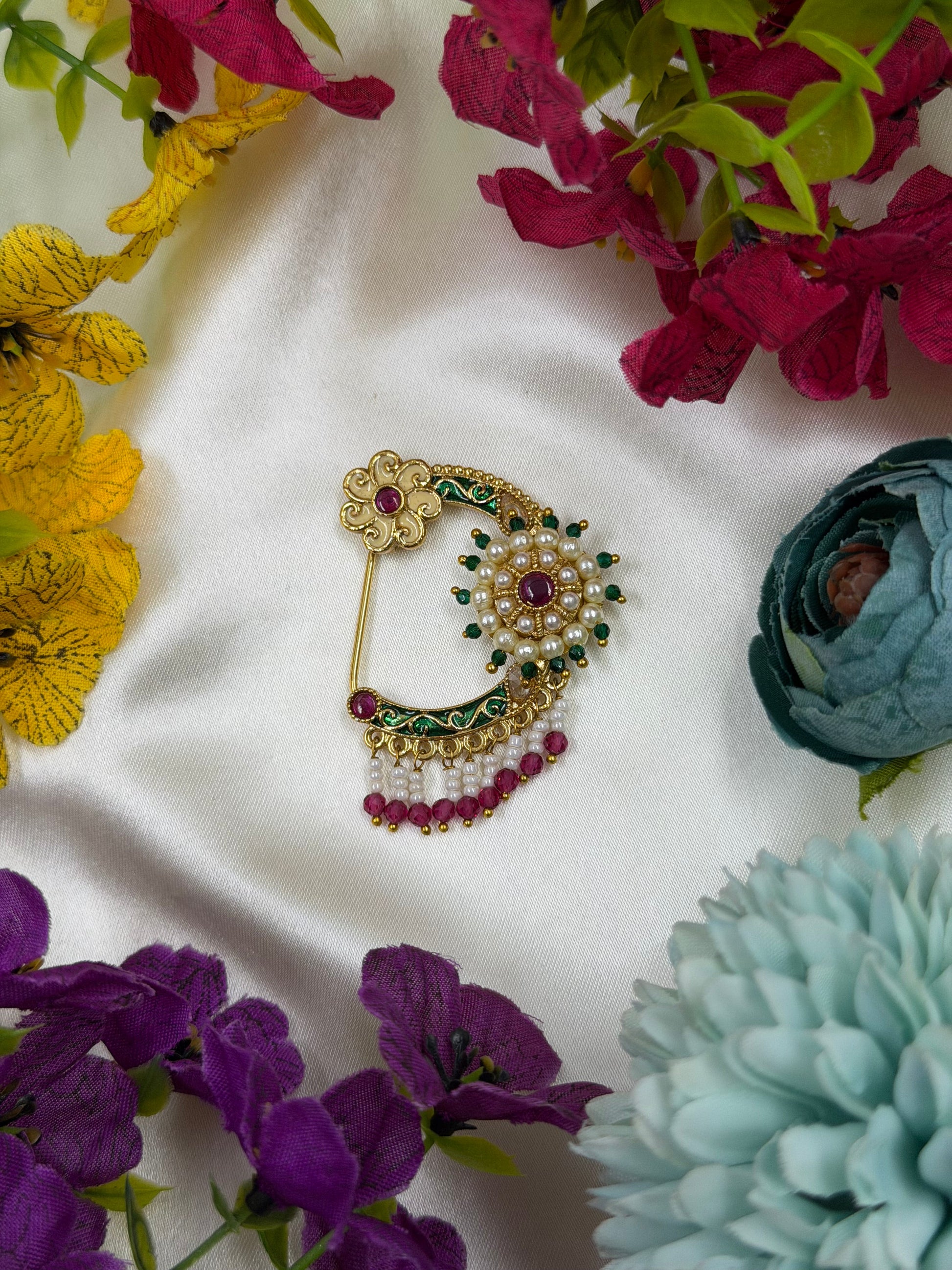 Parvat Nose Ring close-up view