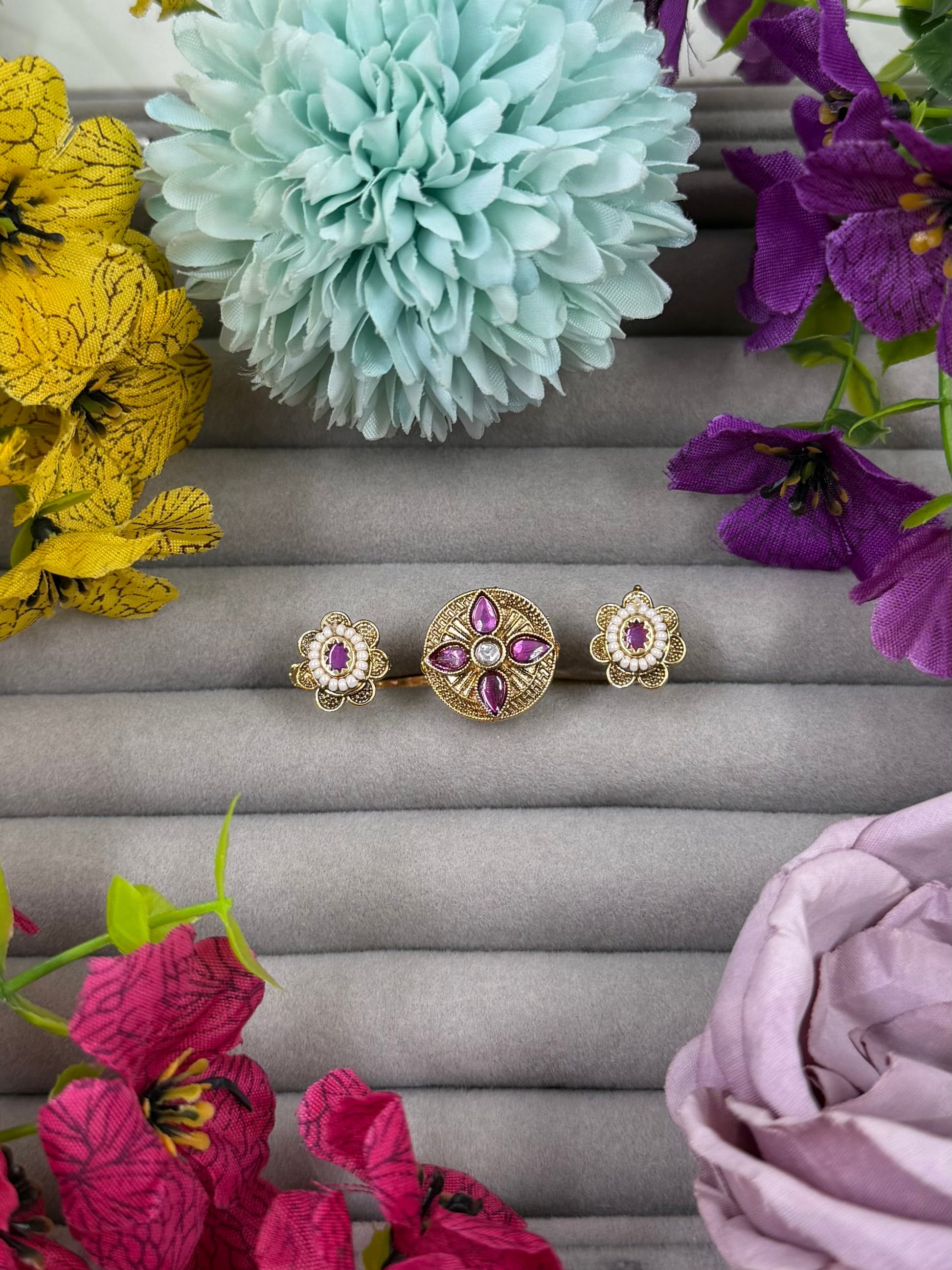 Stuti Finger Ring worn styled with traditional outfit
