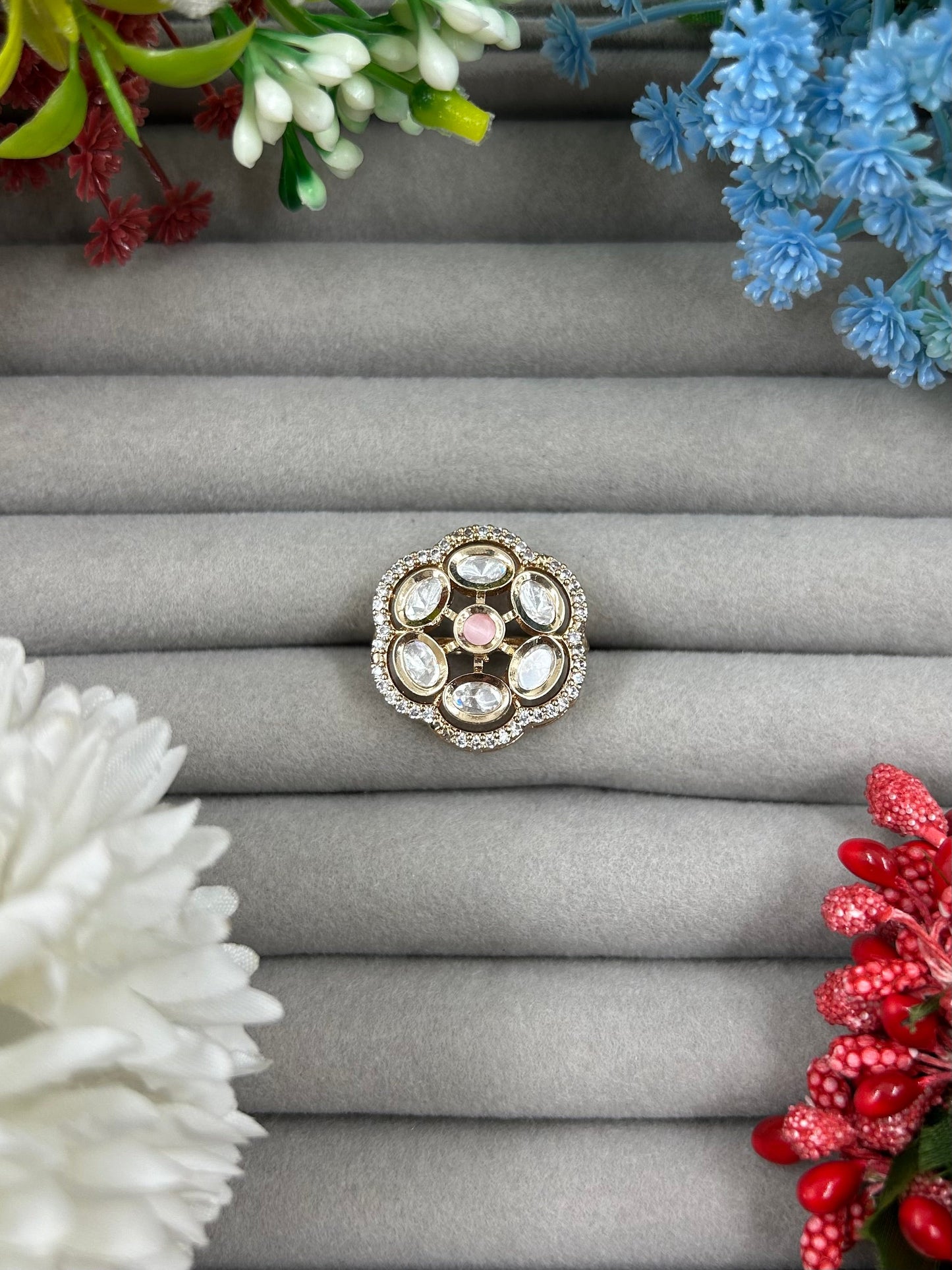 Roshni Moissanite Ring (Adjustable)