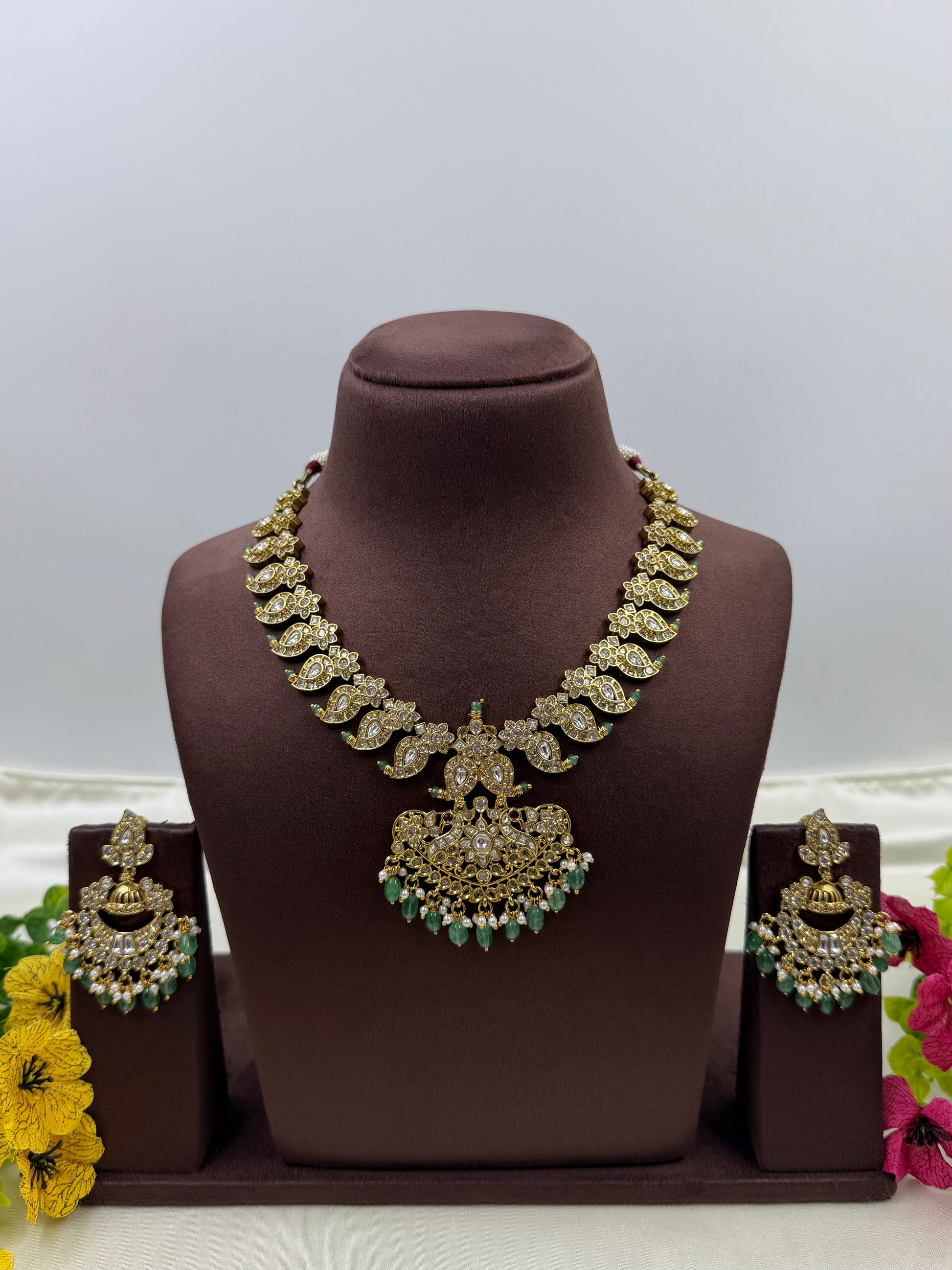 Komal Necklace Set full product photo on plain background