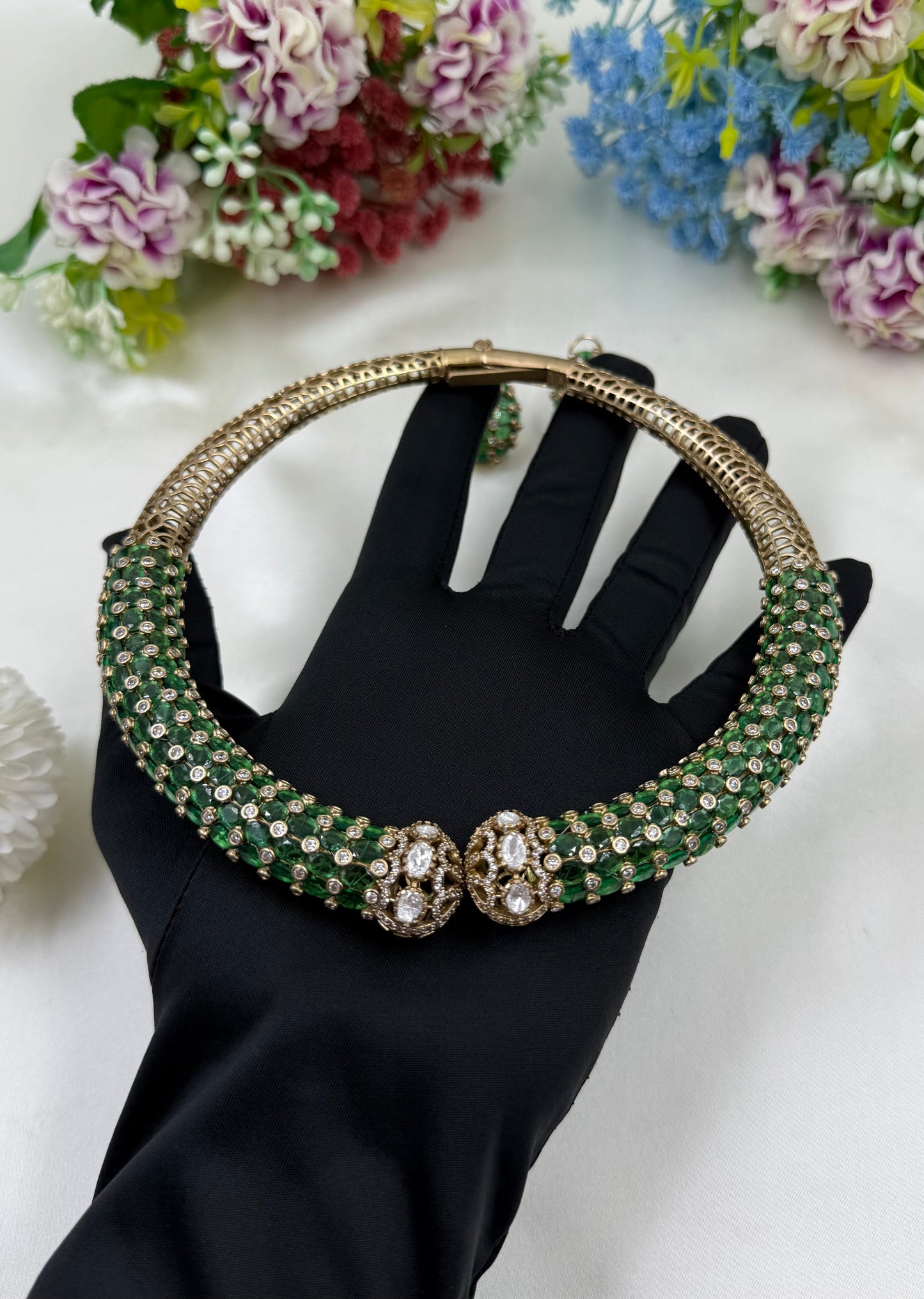 Neelima Jaipuri Kundan Necklace Set