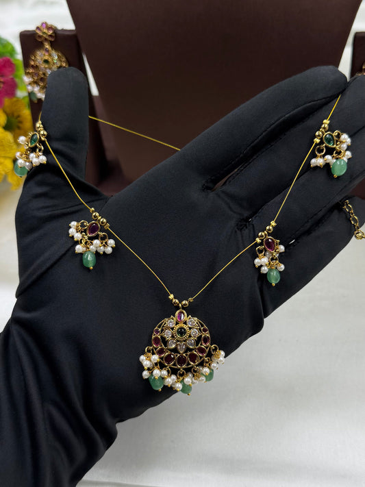 Multi Necklace Set detail shot showing intricate work