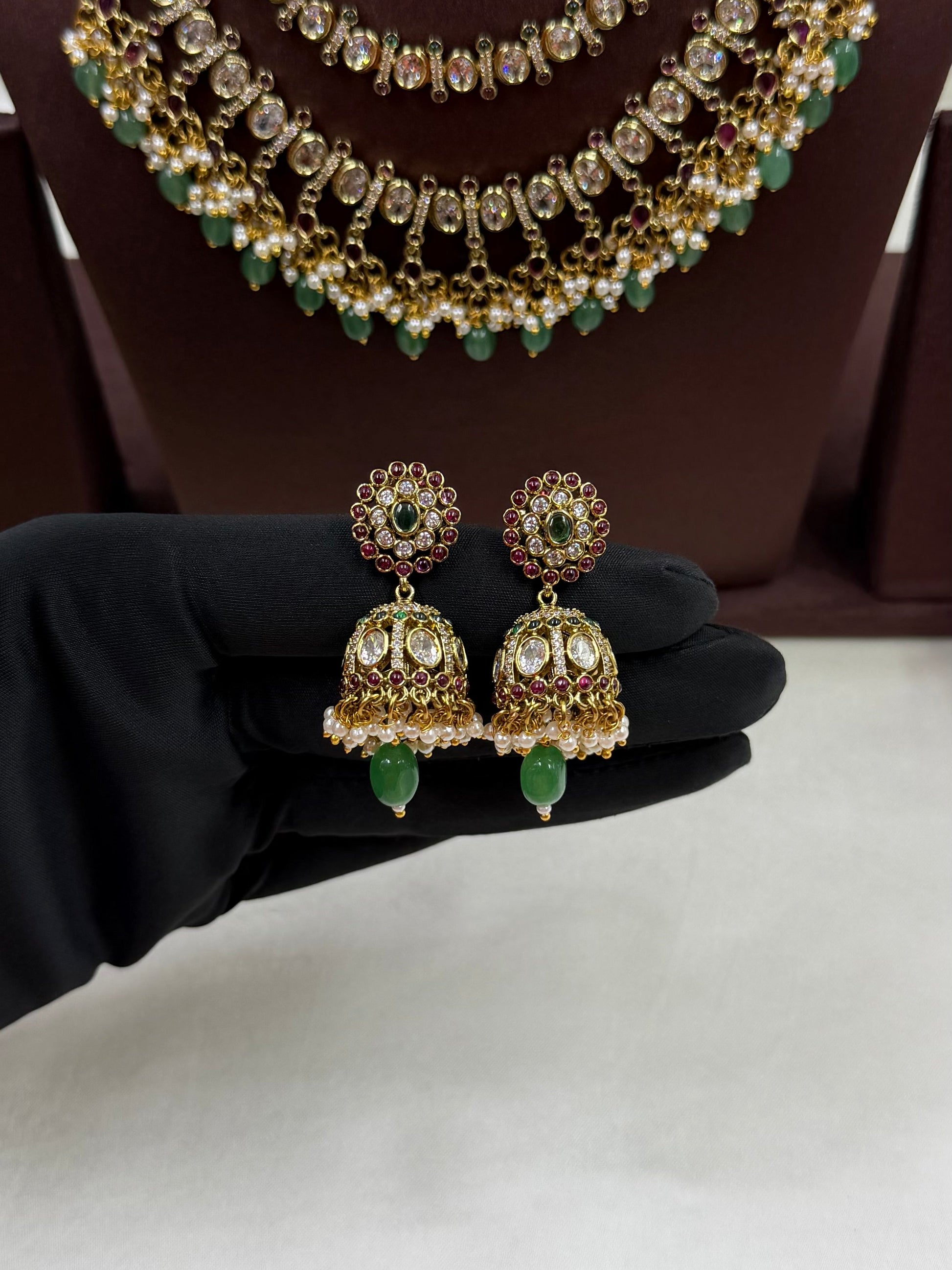 Shubhangi Necklace Set full product photo on plain background