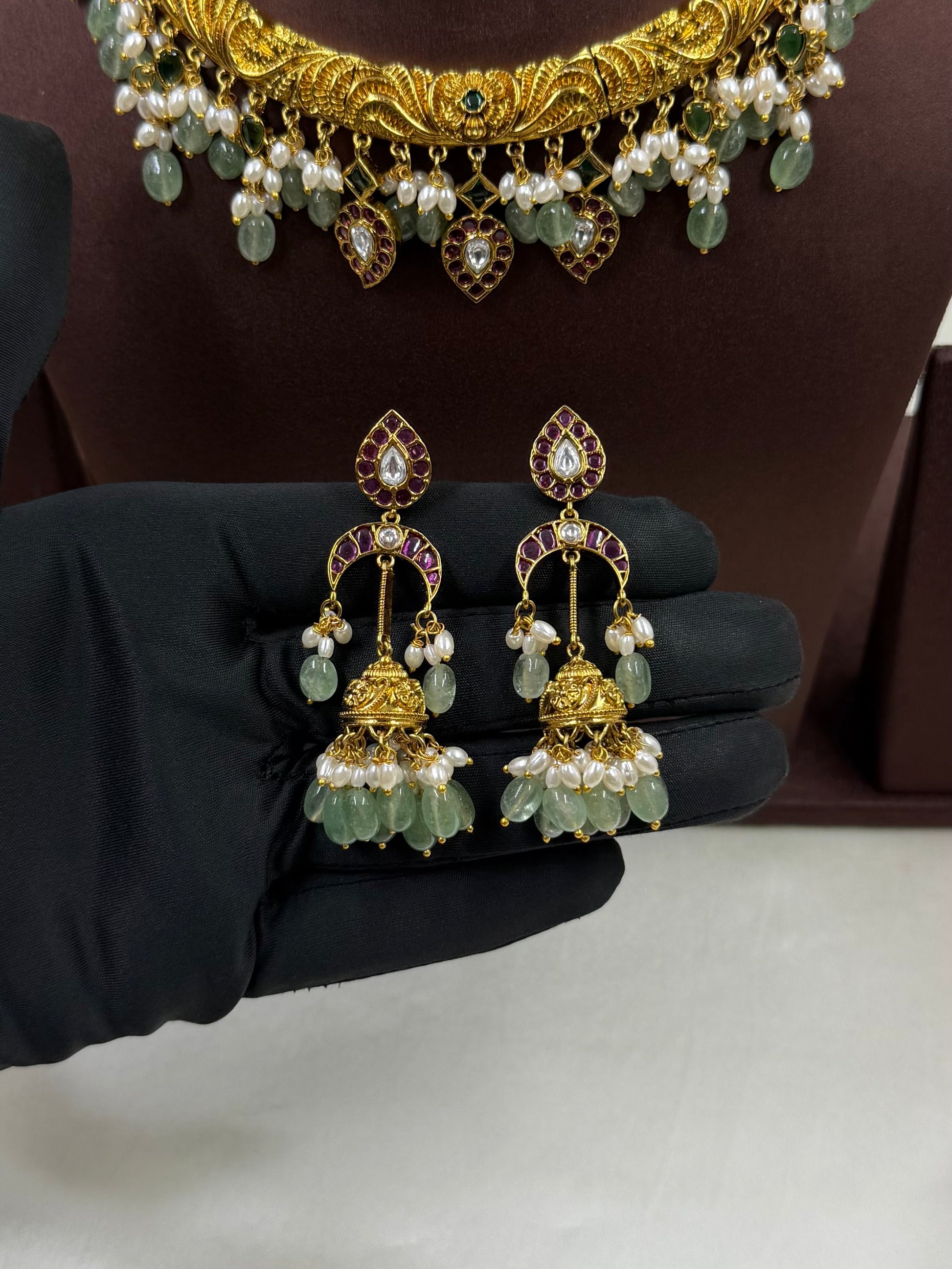 Prapti Necklace Set full product photo on plain background