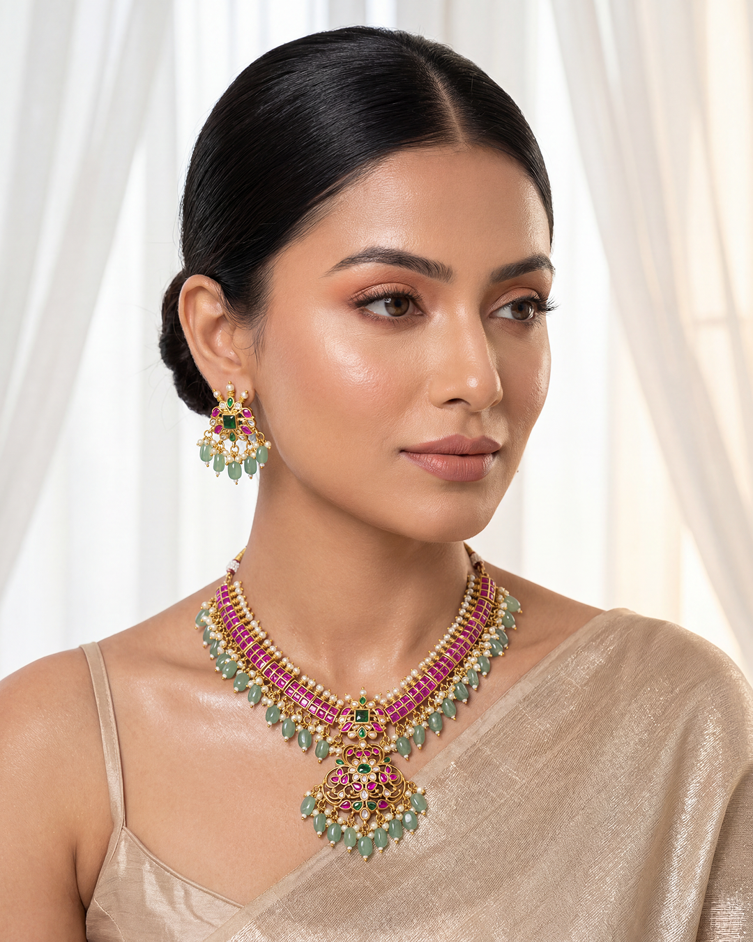 Prachi Pachi Kundan Necklace Set