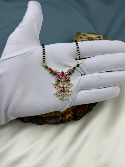 Multi Mangalsutra detail shot showing intricate work
