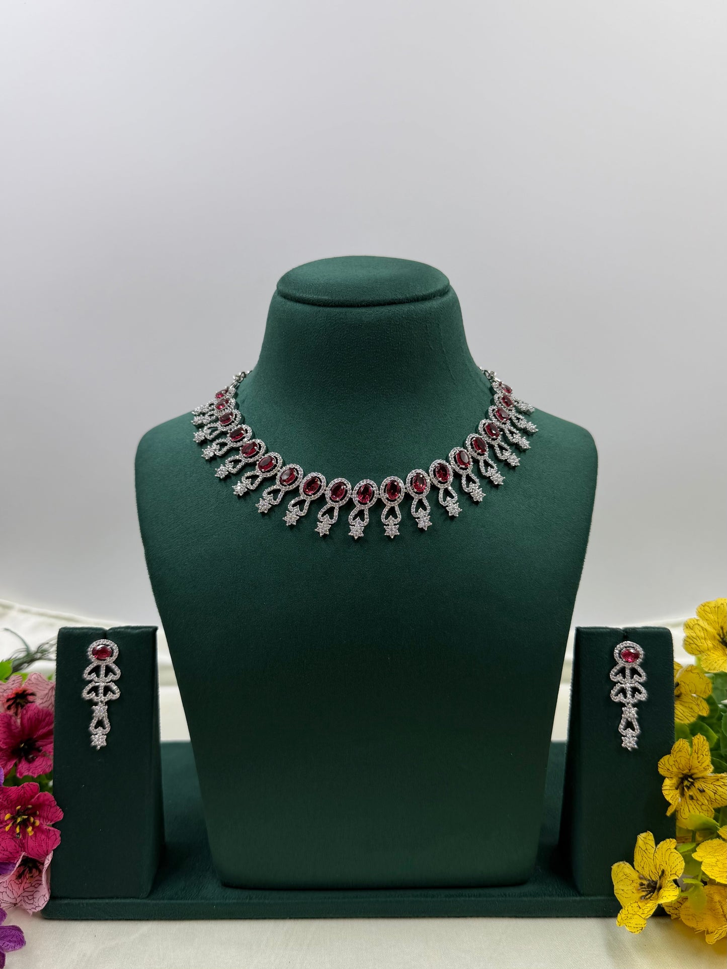Hazel American Diamond Necklace