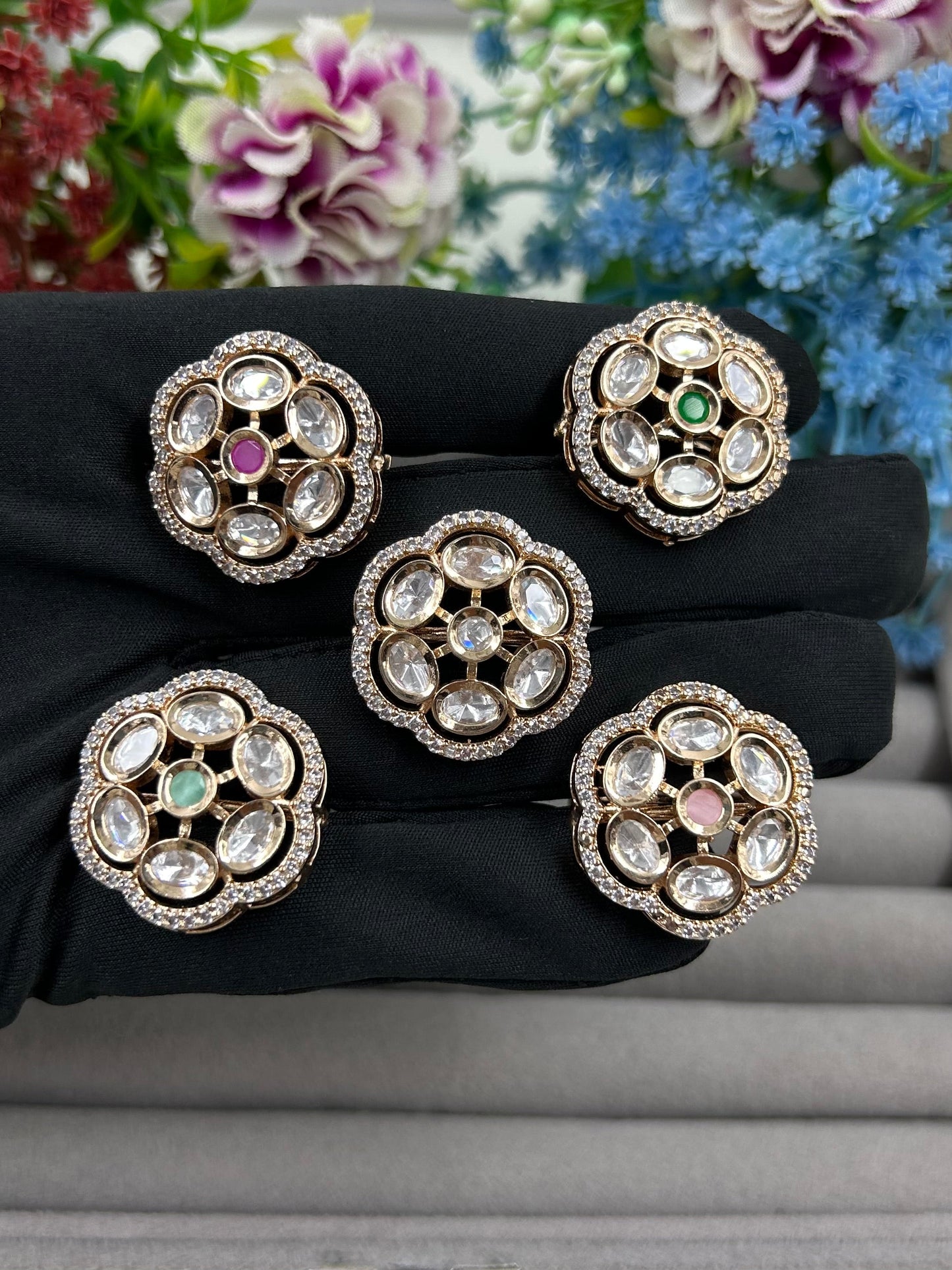 Roshni Moissanite Ring (Adjustable)