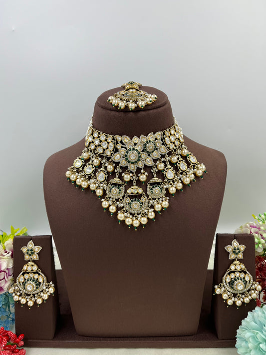 Regal Moissanite Kundan Necklace