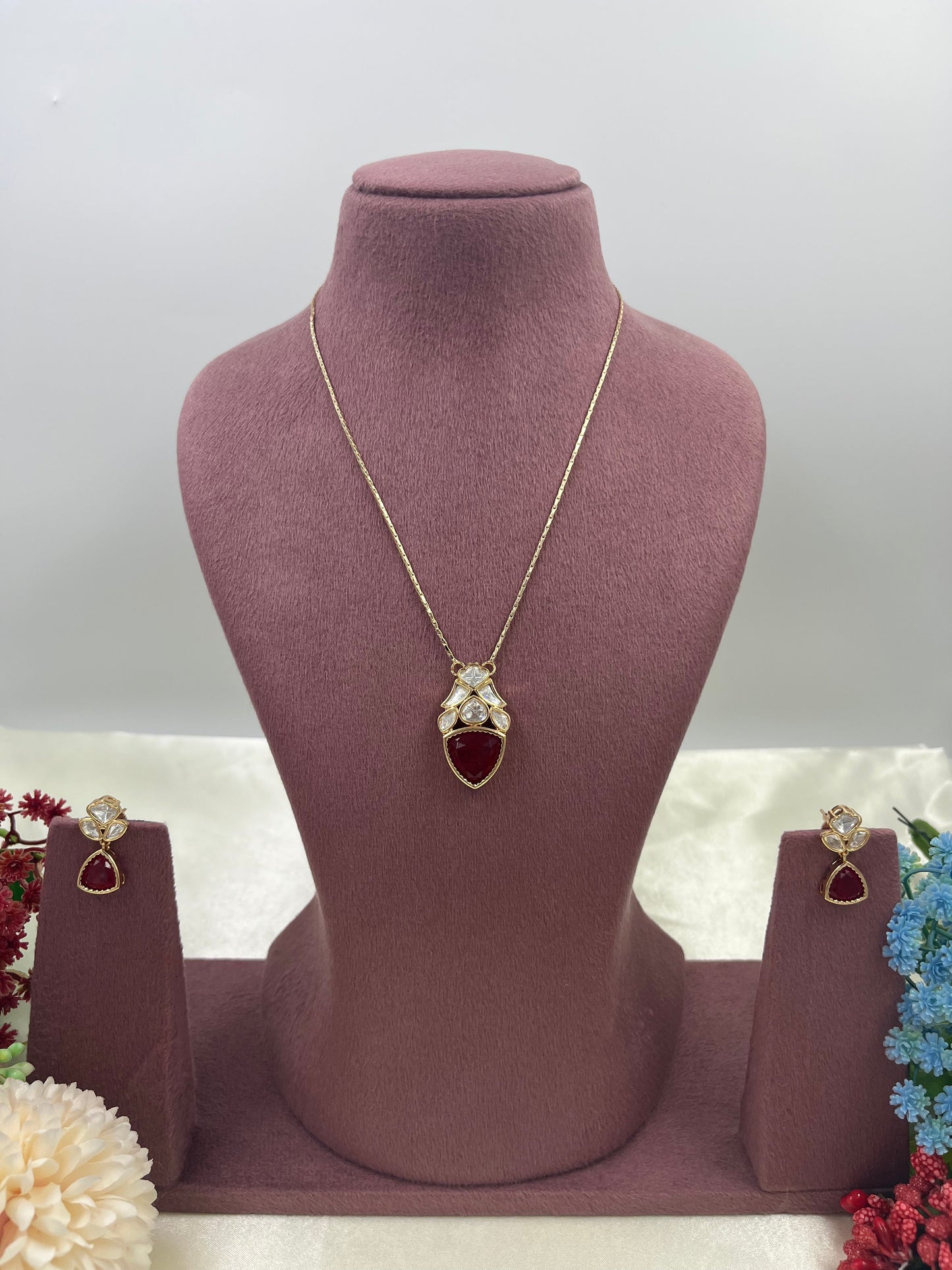 Ornate Moissanite Chain Pendant