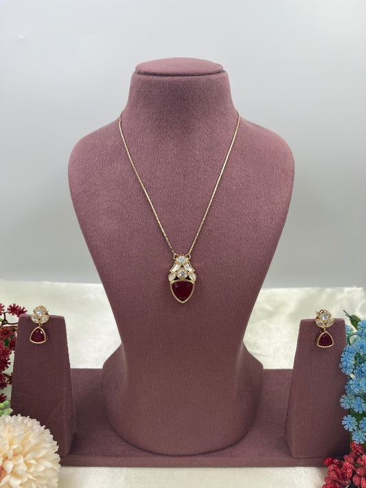 Ornate Moissanite Chain Pendant