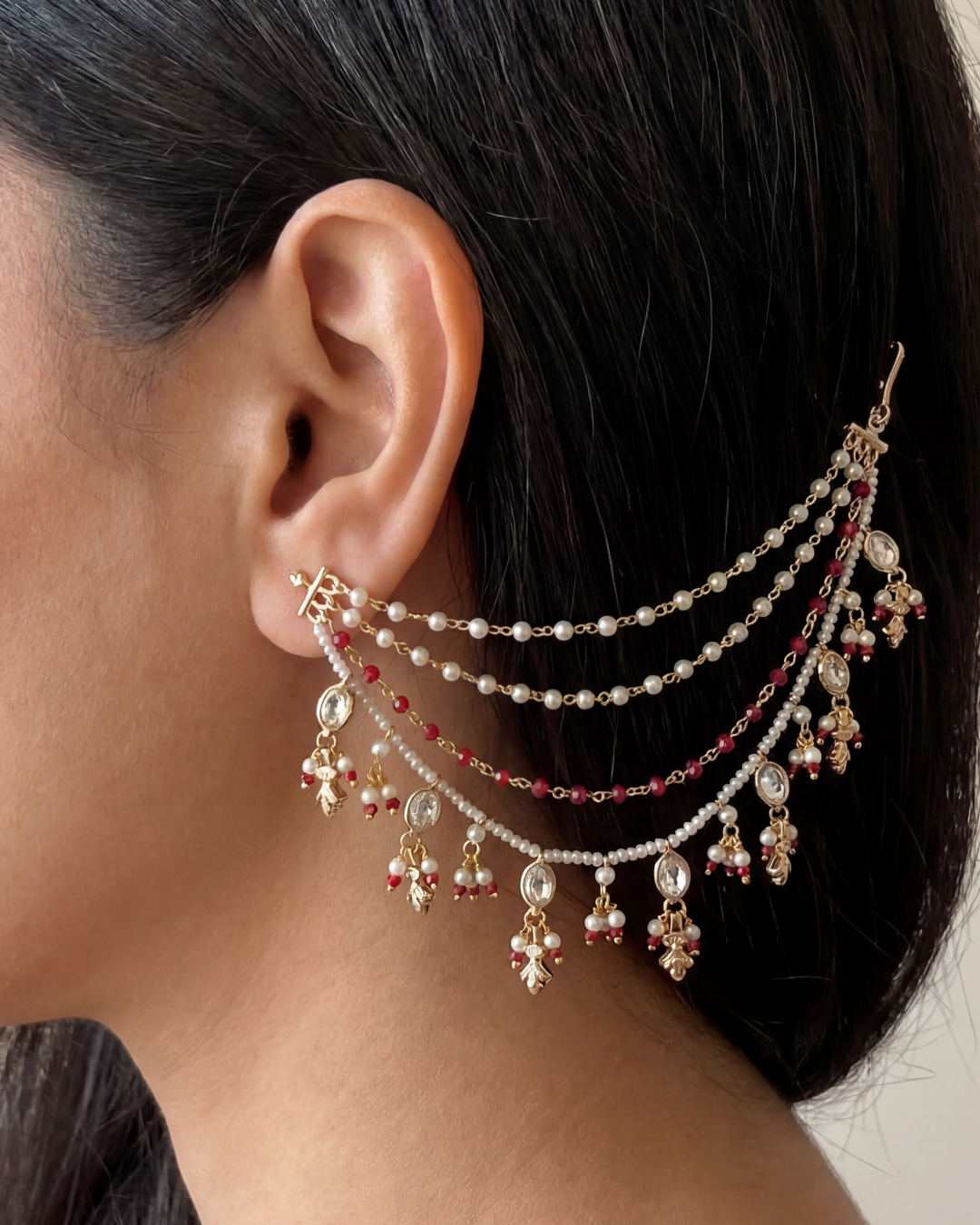 Komal Moissanite Earchain