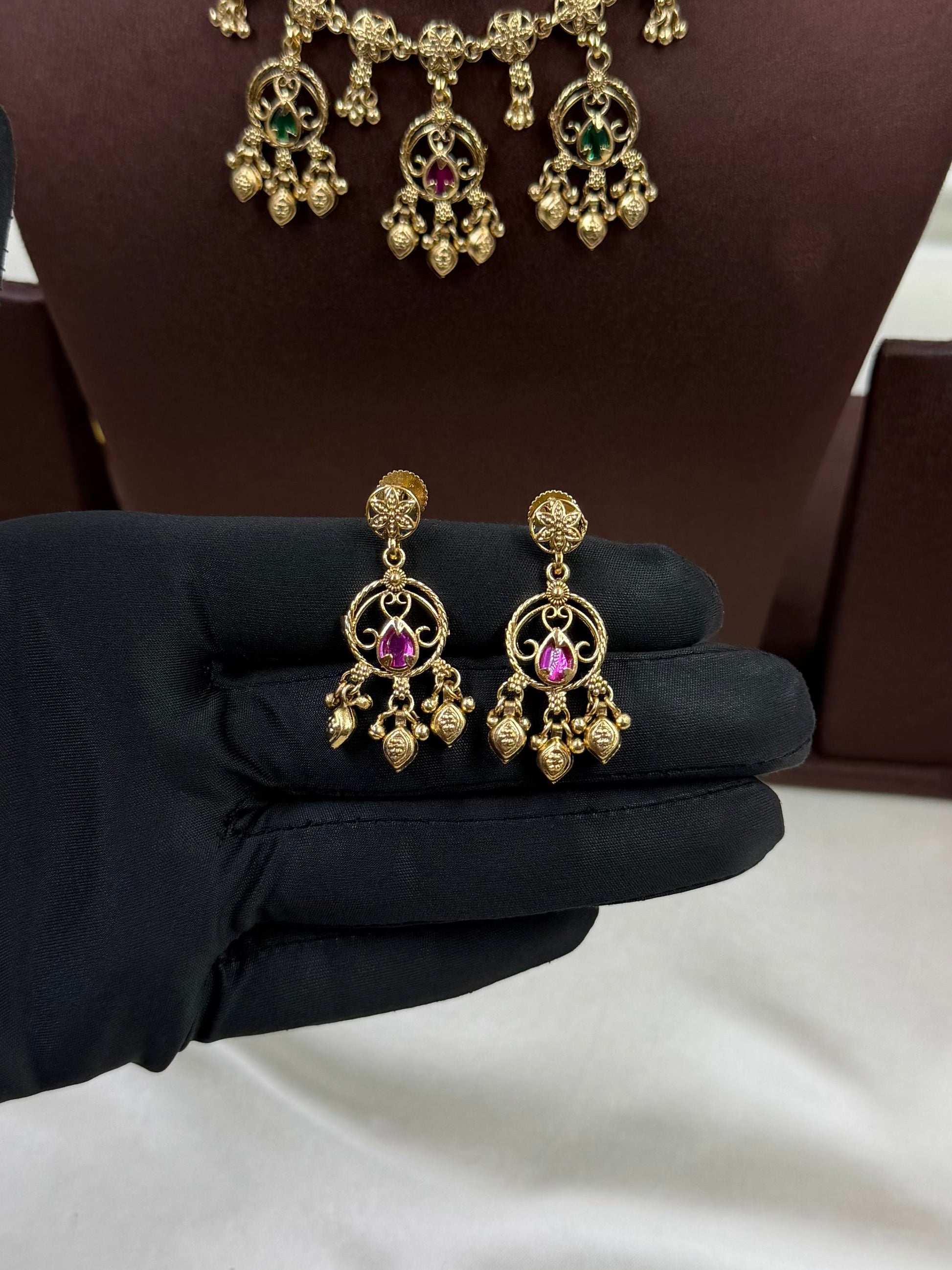 Sneha Necklace Set full product photo on plain background