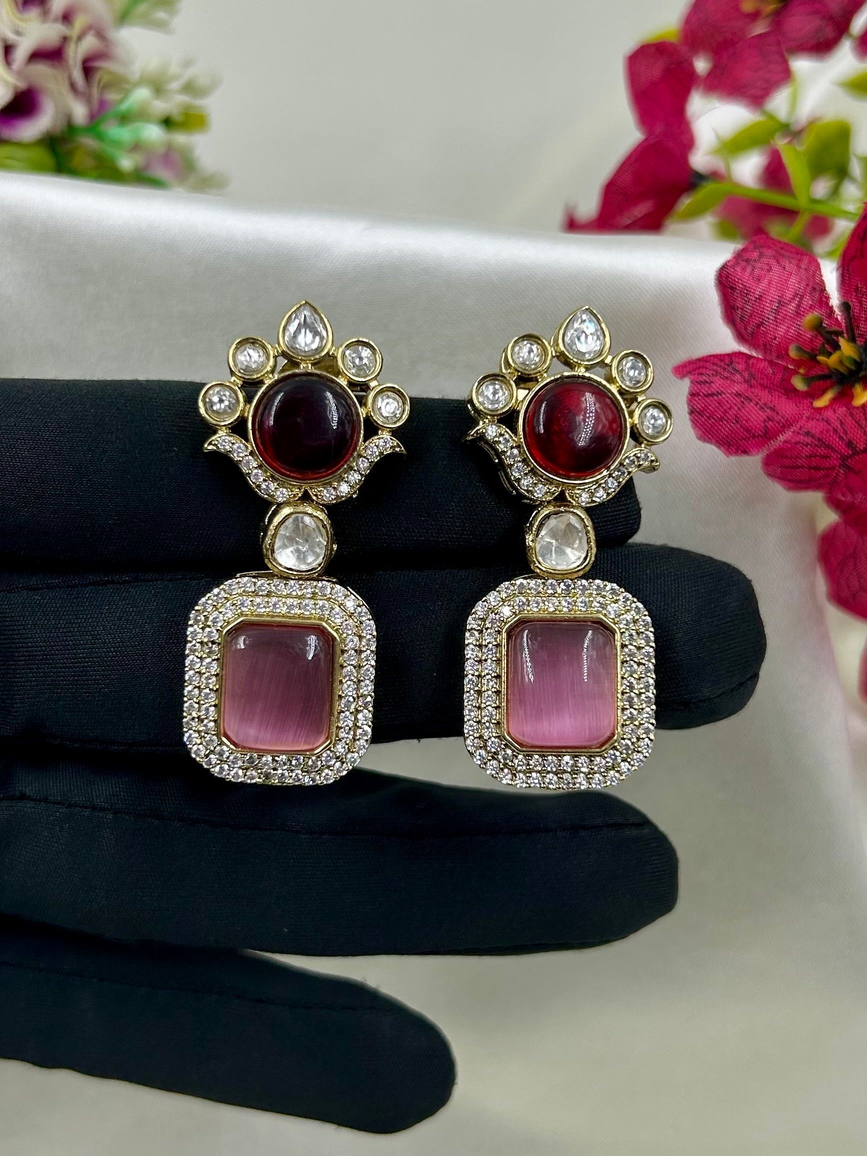 Sayli Earrings worn styled with traditional outfit