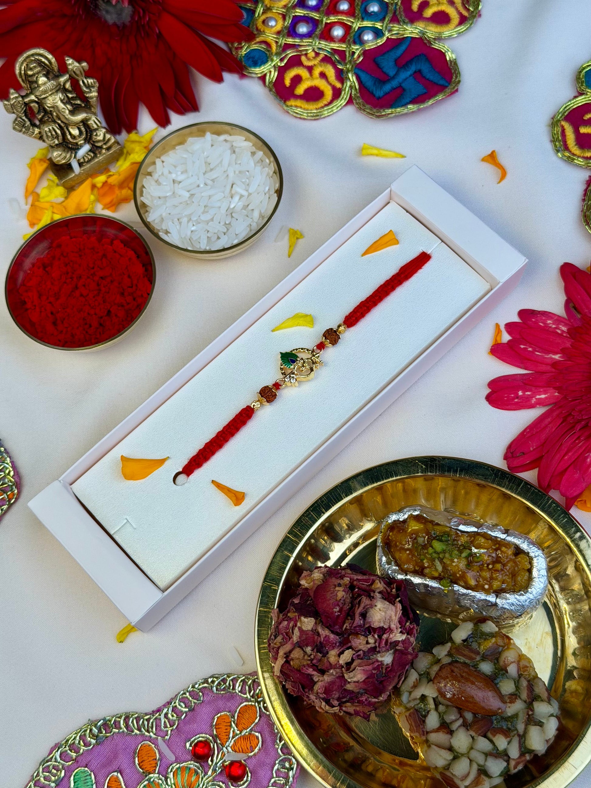 Rakhi detail shot showing intricate work