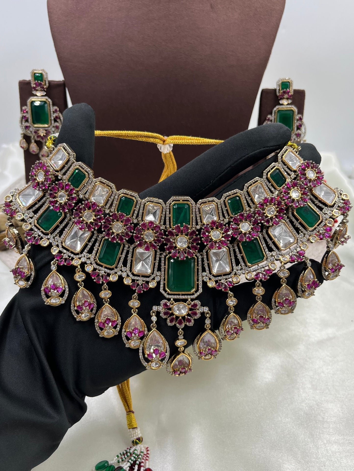 Zara Victorian Moissanite Choker Necklace