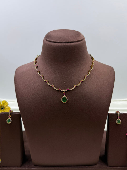 Multi Necklace Set detail shot showing Victorian work
