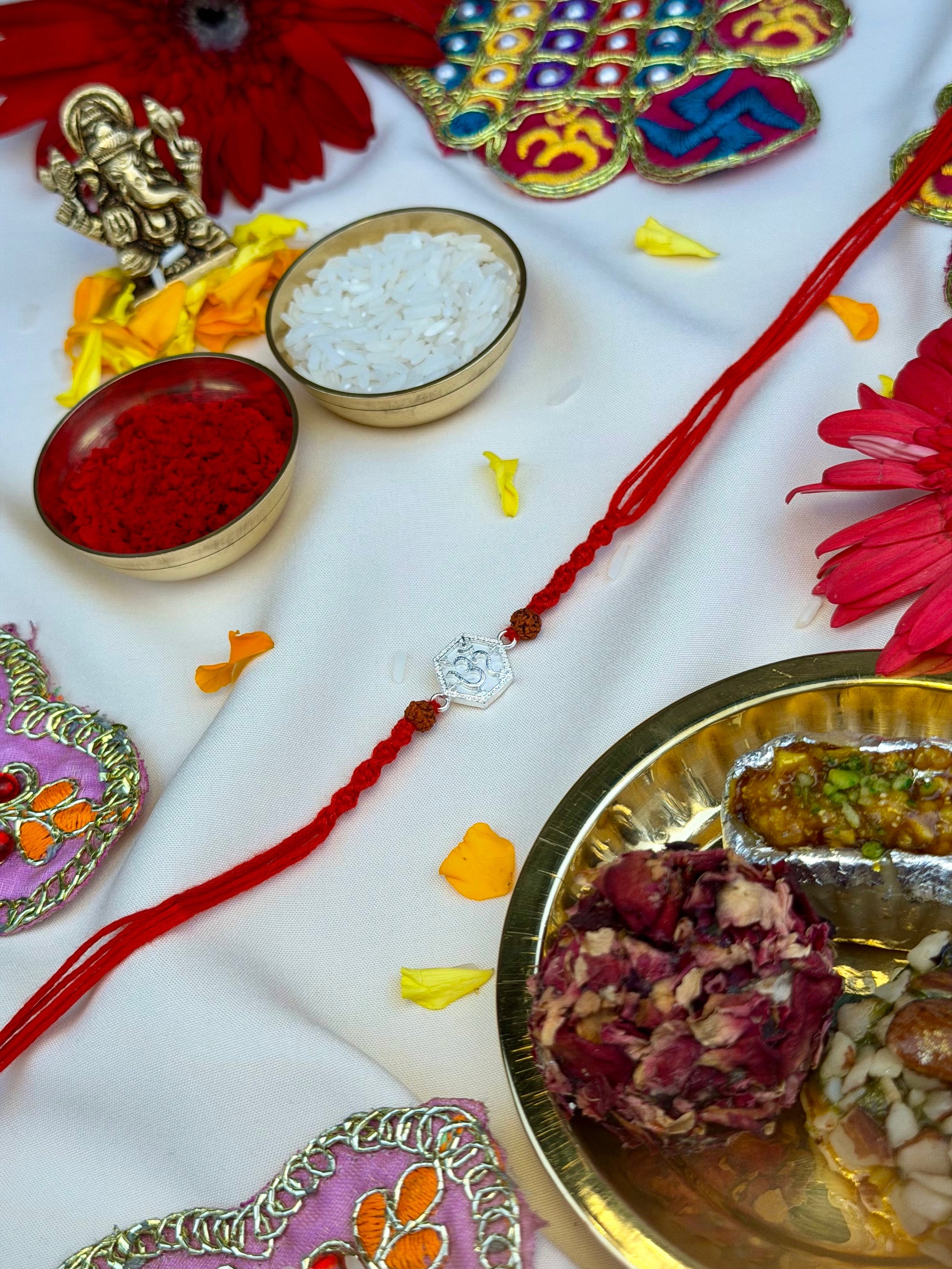 Om Rakhi close-up view