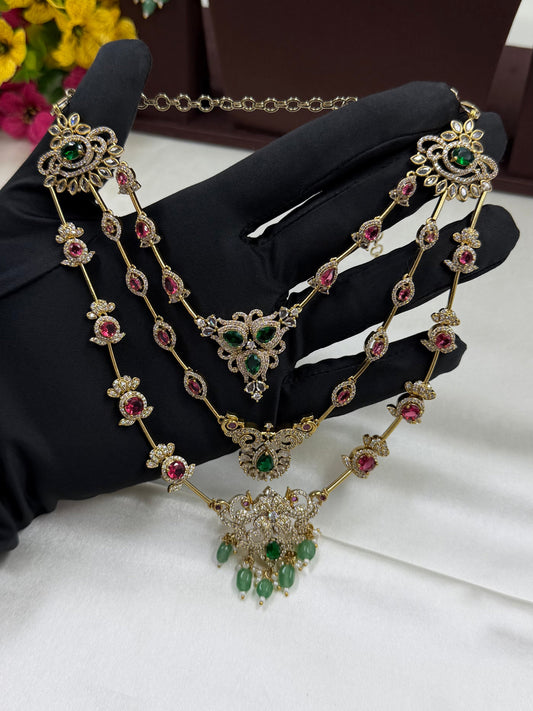 Multi Necklace Set detail shot showing Victorian work