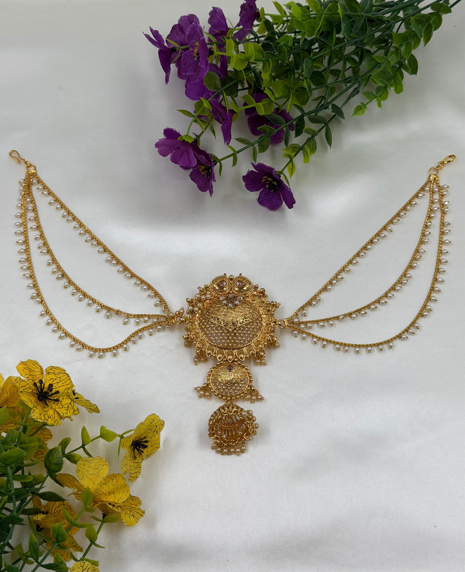 Seema Hair Pin worn styled with traditional outfit