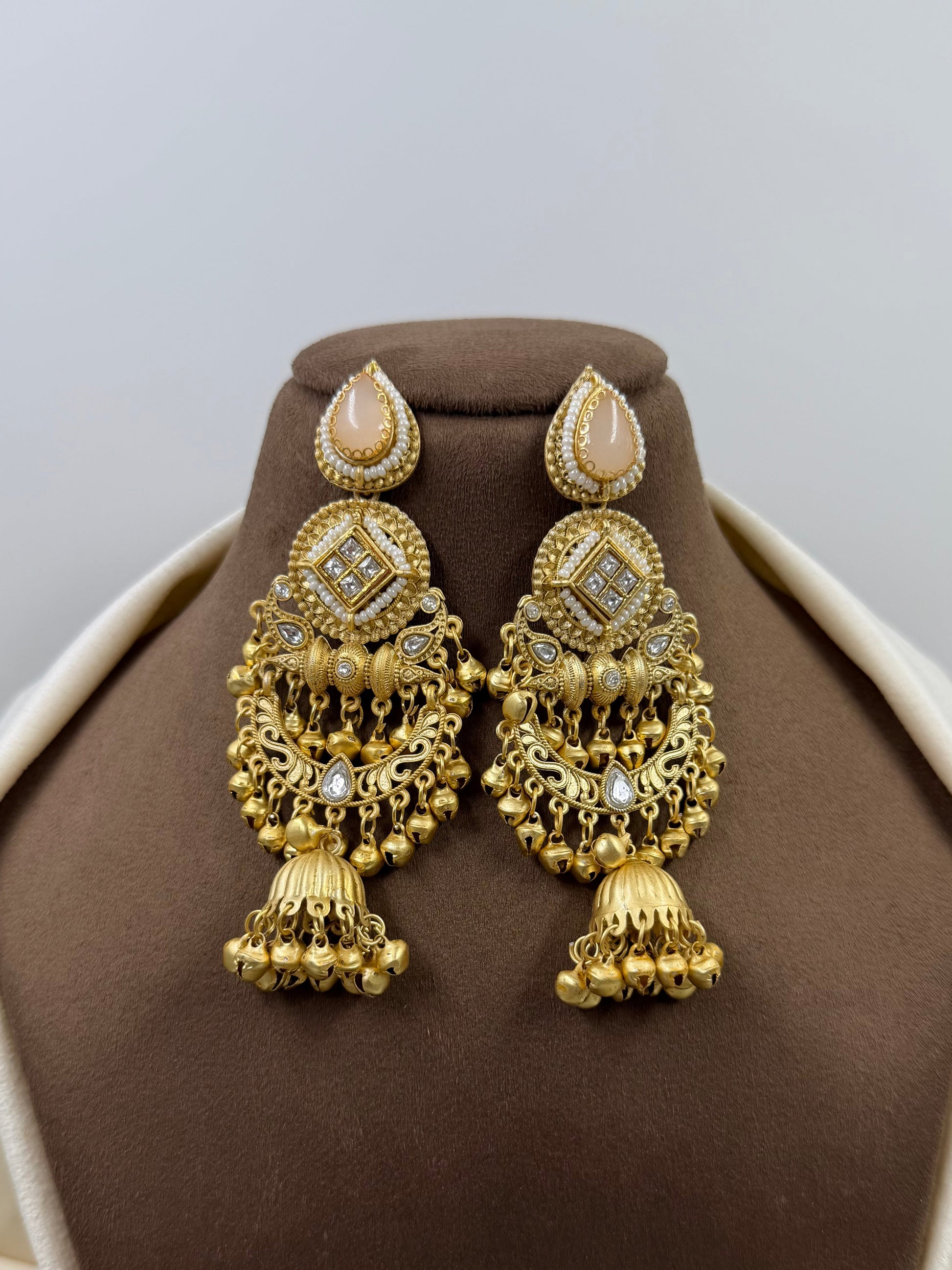 Sana Earrings worn styled with traditional outfit