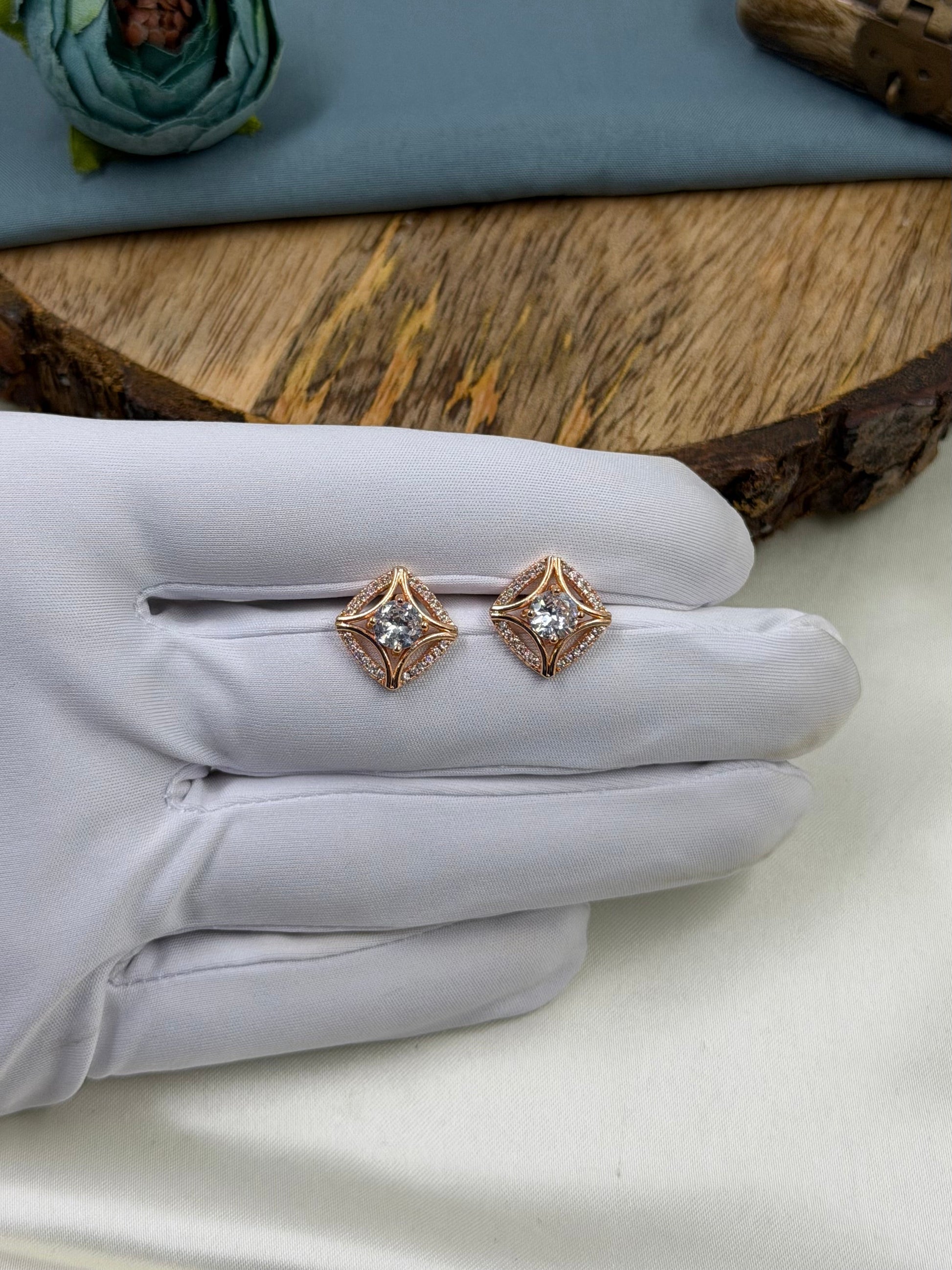 White Earrings detail shot showing intricate work