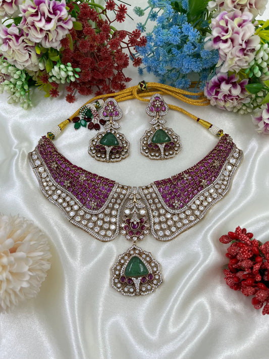 Sheesh Mahal Premium Kundan Necklace