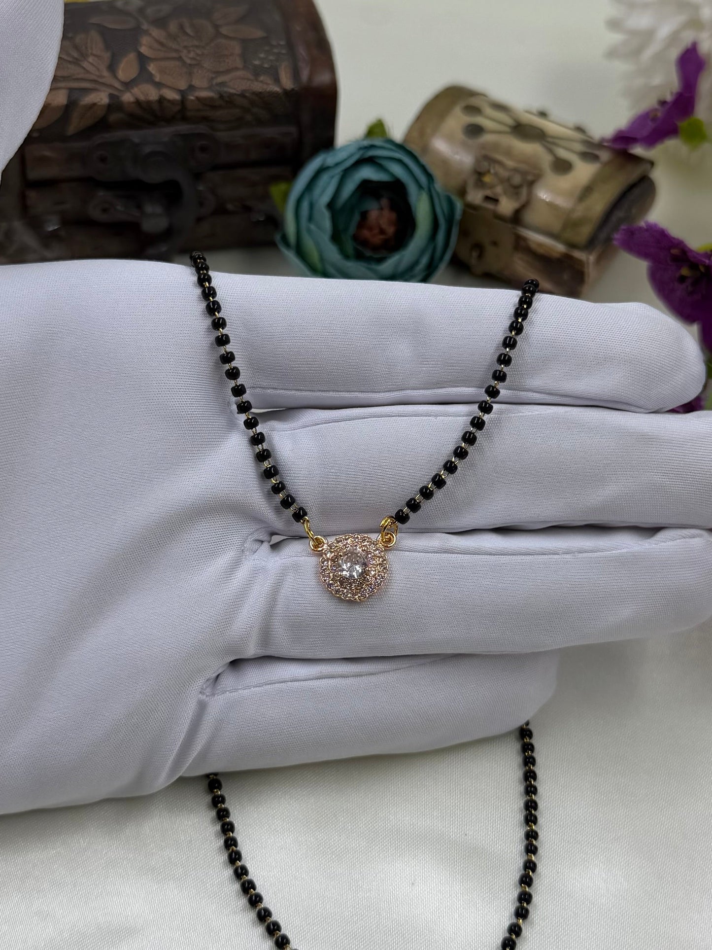 Round-Shaped Rose Gold Mangalsutra