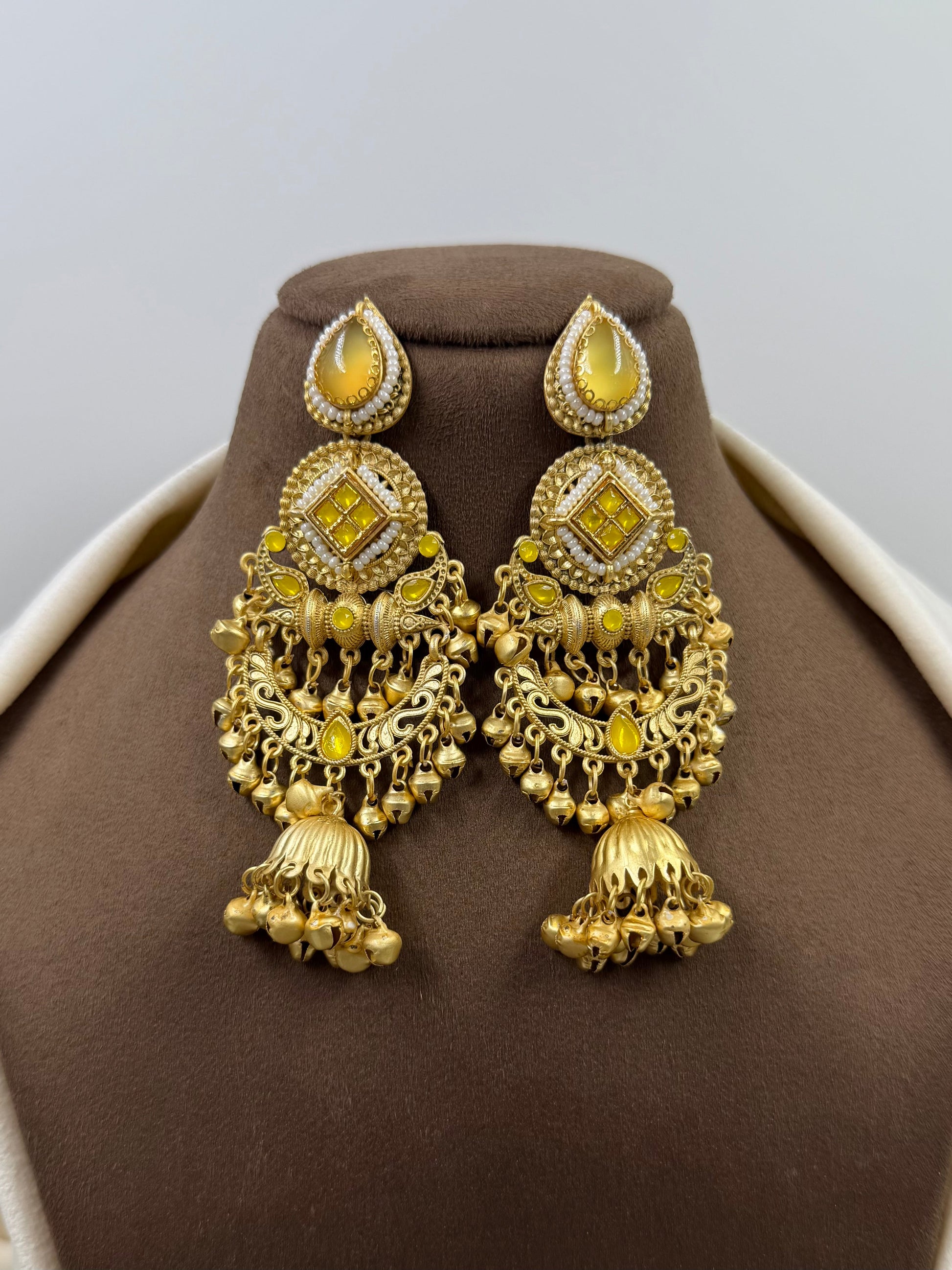 Sana Earrings full product photo on plain background