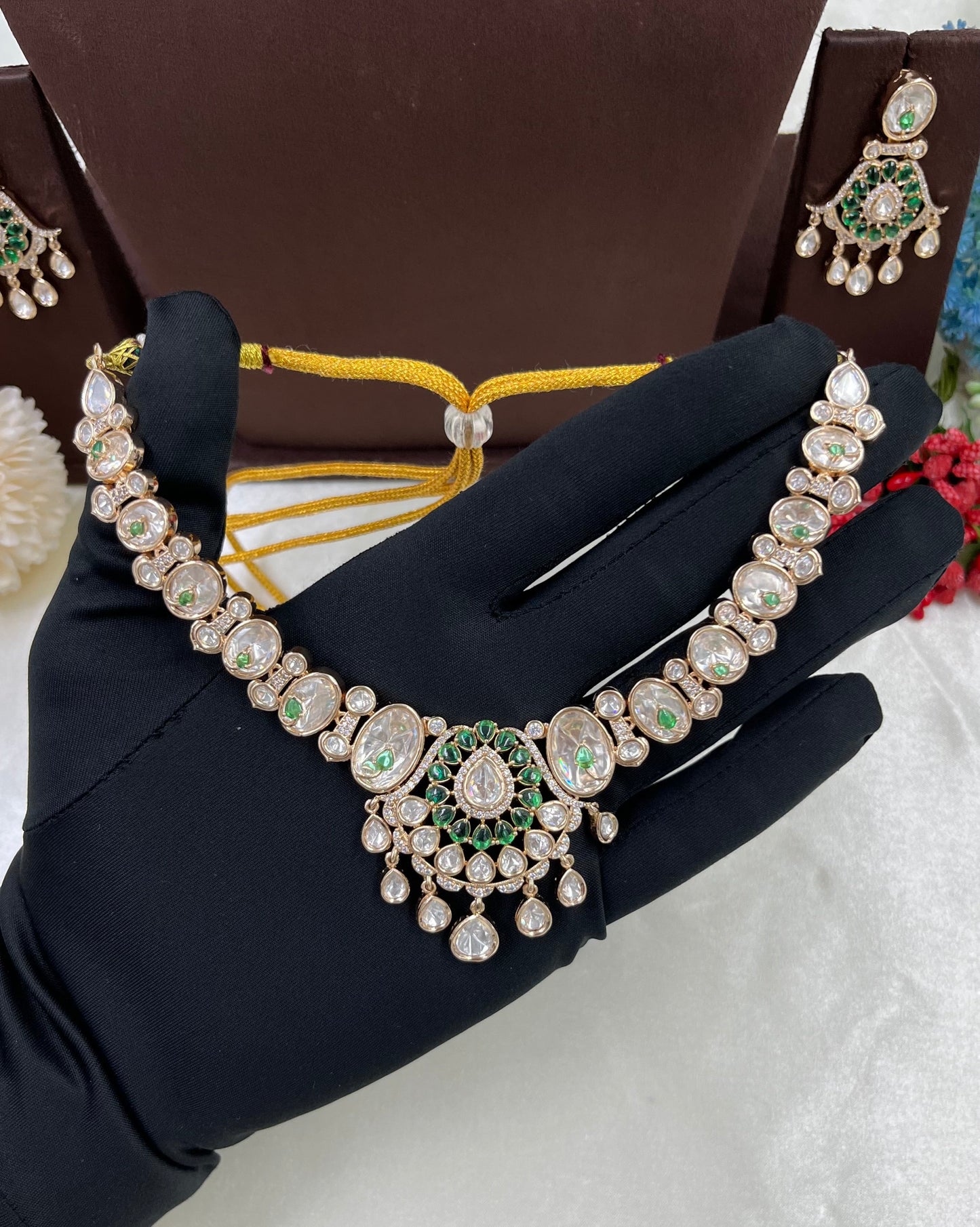 Picaso Moissanite Kundan Necklace