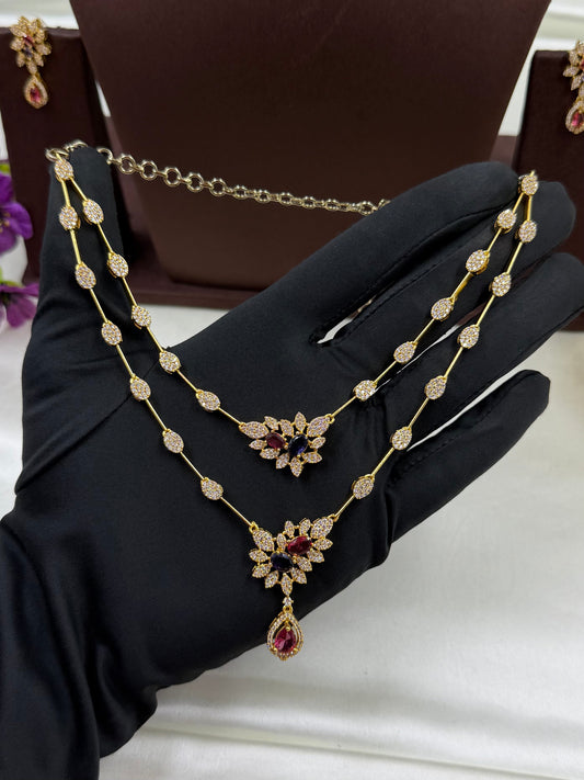 Multi Necklace Set detail shot showing intricate work