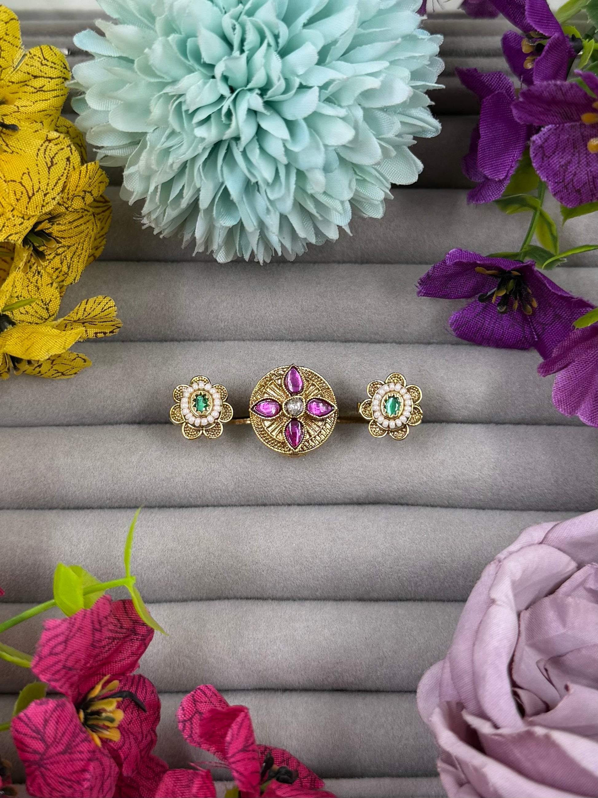 Stuti Finger Ring worn styled with traditional outfit