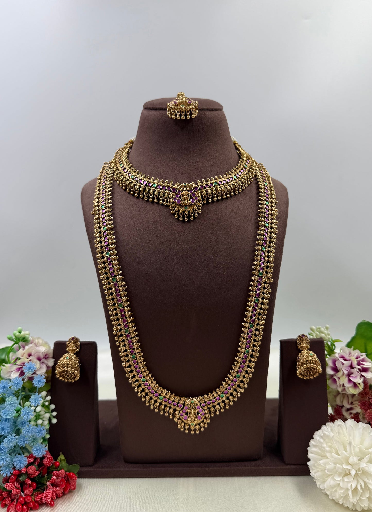 Lavanya South Temple Combo Necklace Set