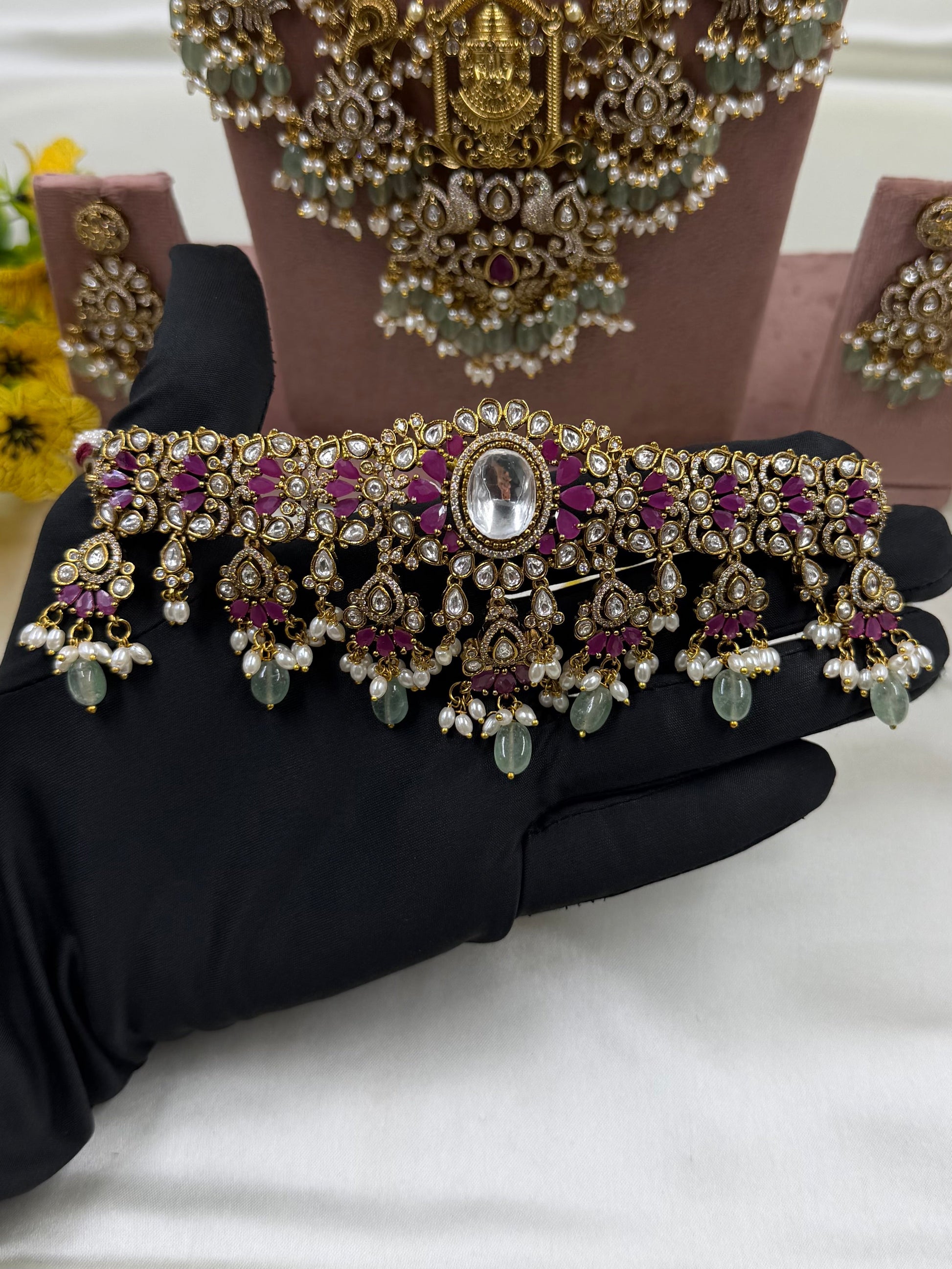 Multi Bridal Combo Set detail shot showing intricate work