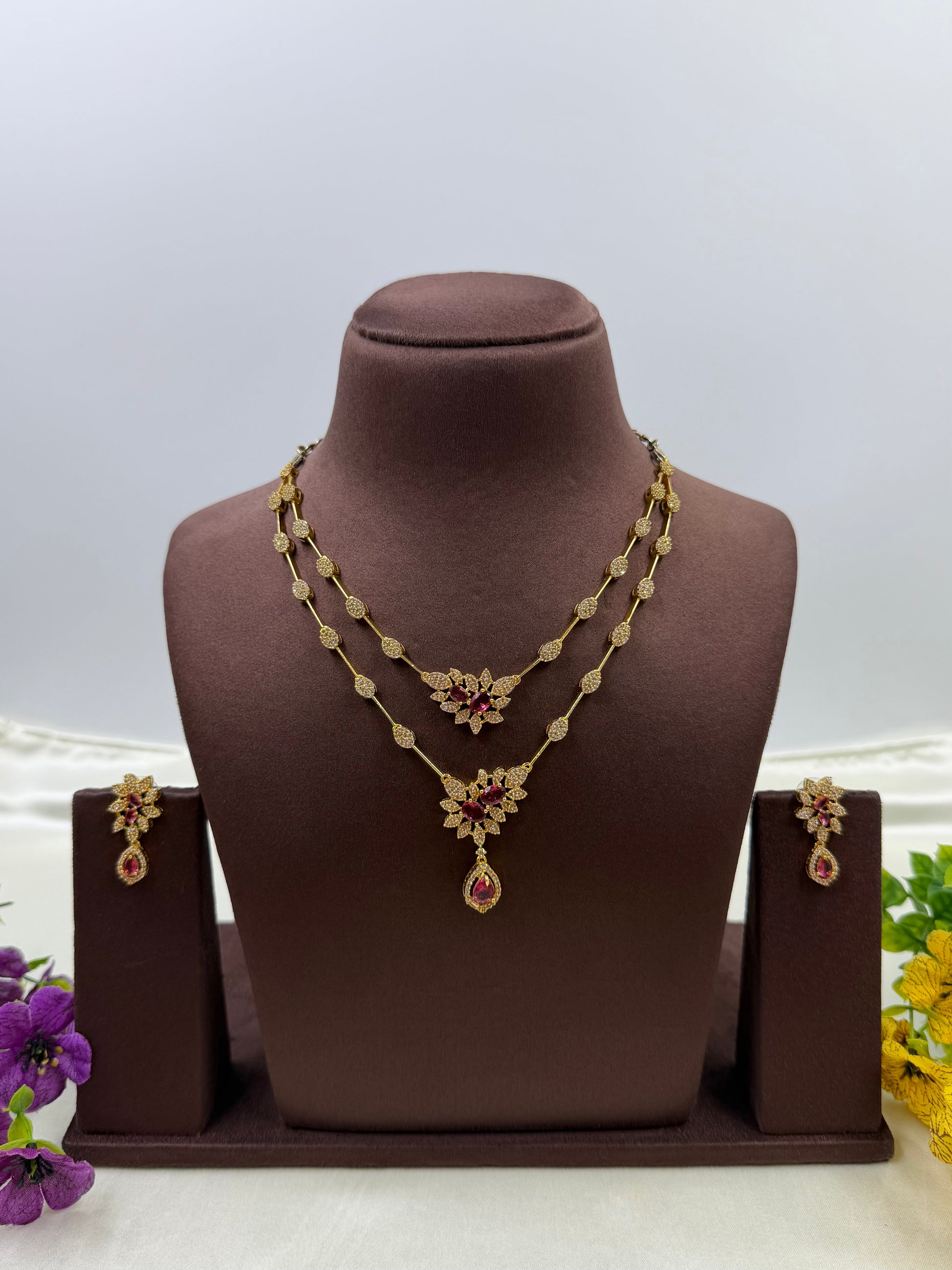 Tanisha Necklace Set worn styled with traditional outfit